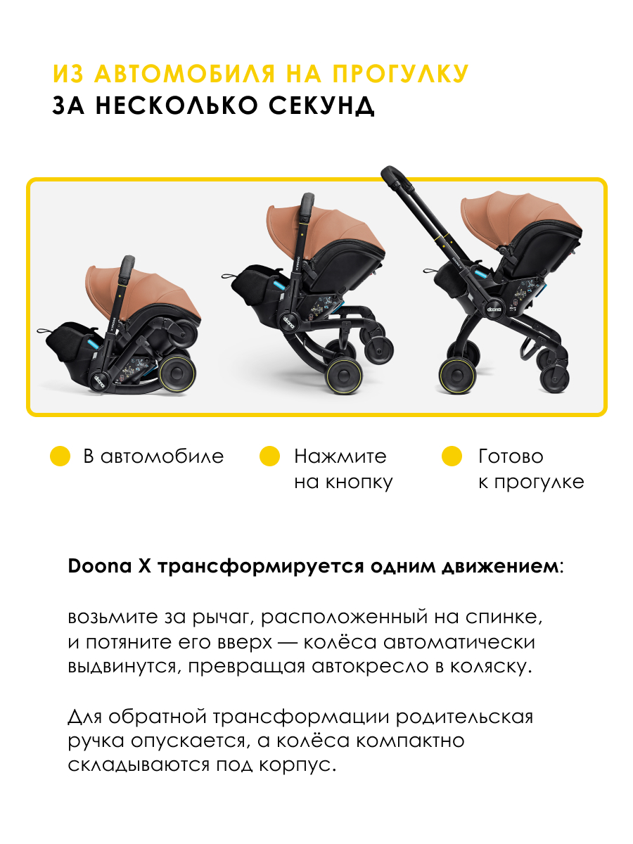 Автокресло Doona Doona X, цвет: Terracotta Isofix 0 (0 -13 кг) коричневый - фото 11