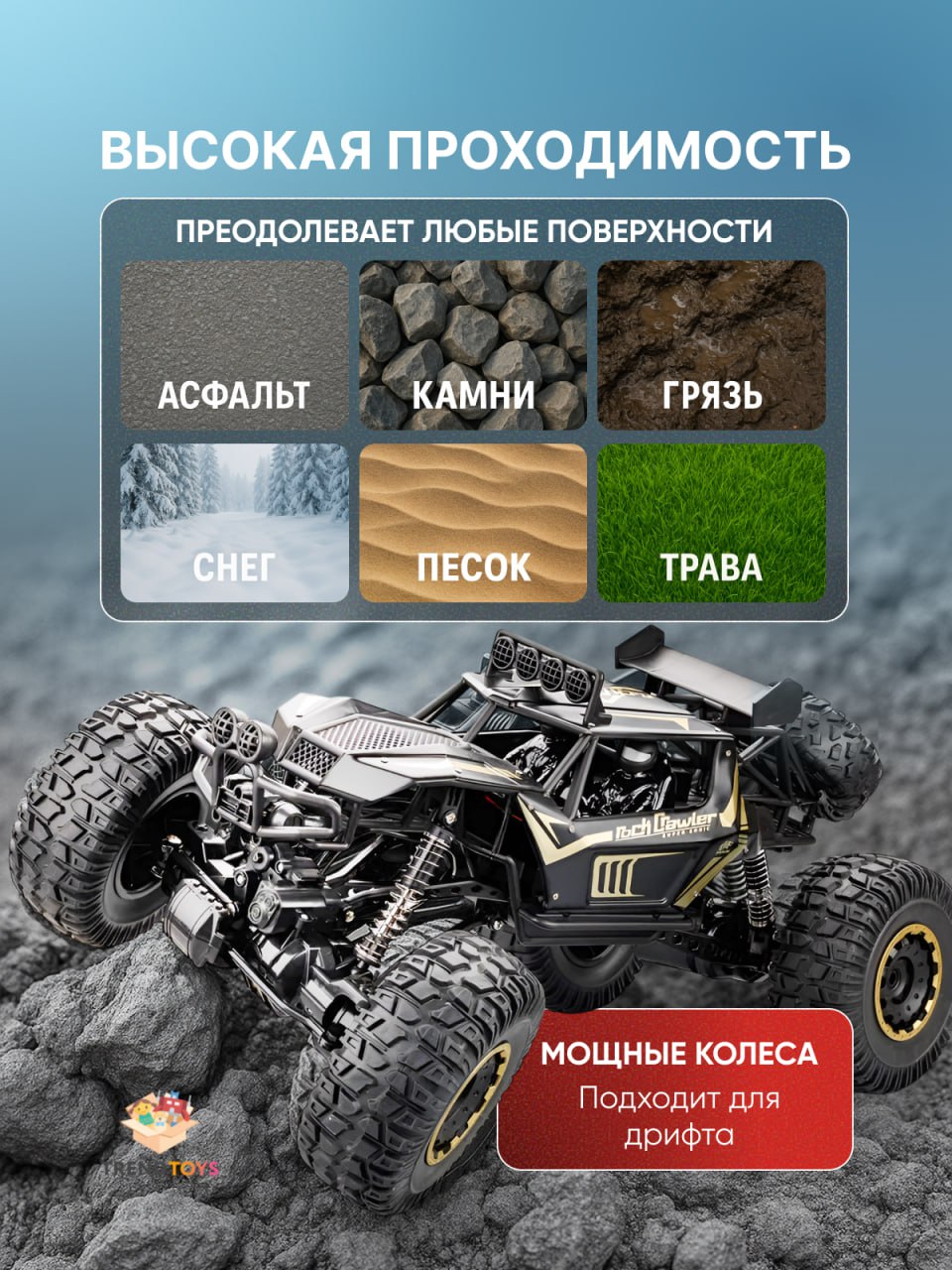 Внедорожник РУ TrendToys на пульте управления 1:8 - фото 5