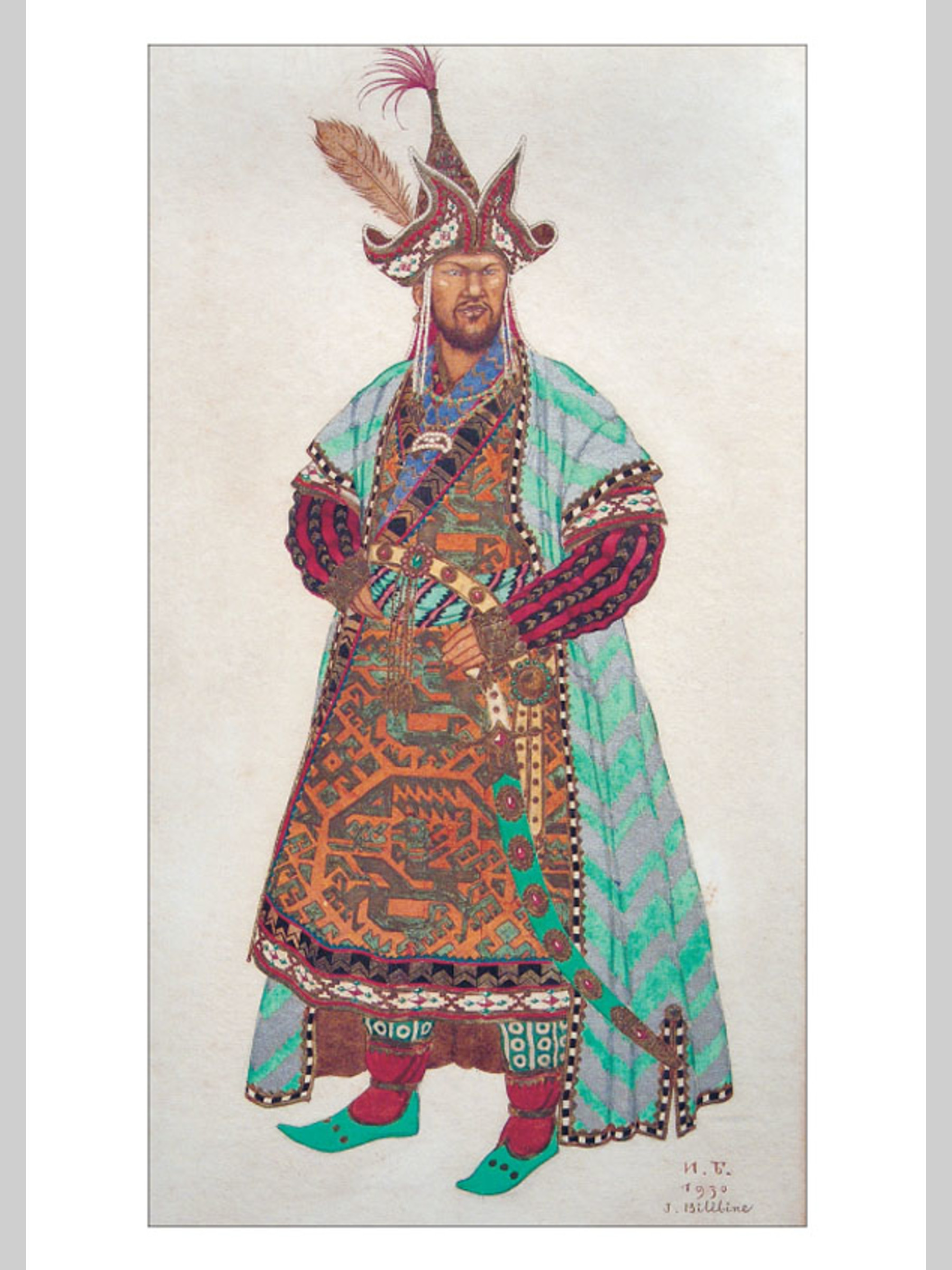 Набор открыток Белый город Иван Билибин Театральные костюмы - фото 5