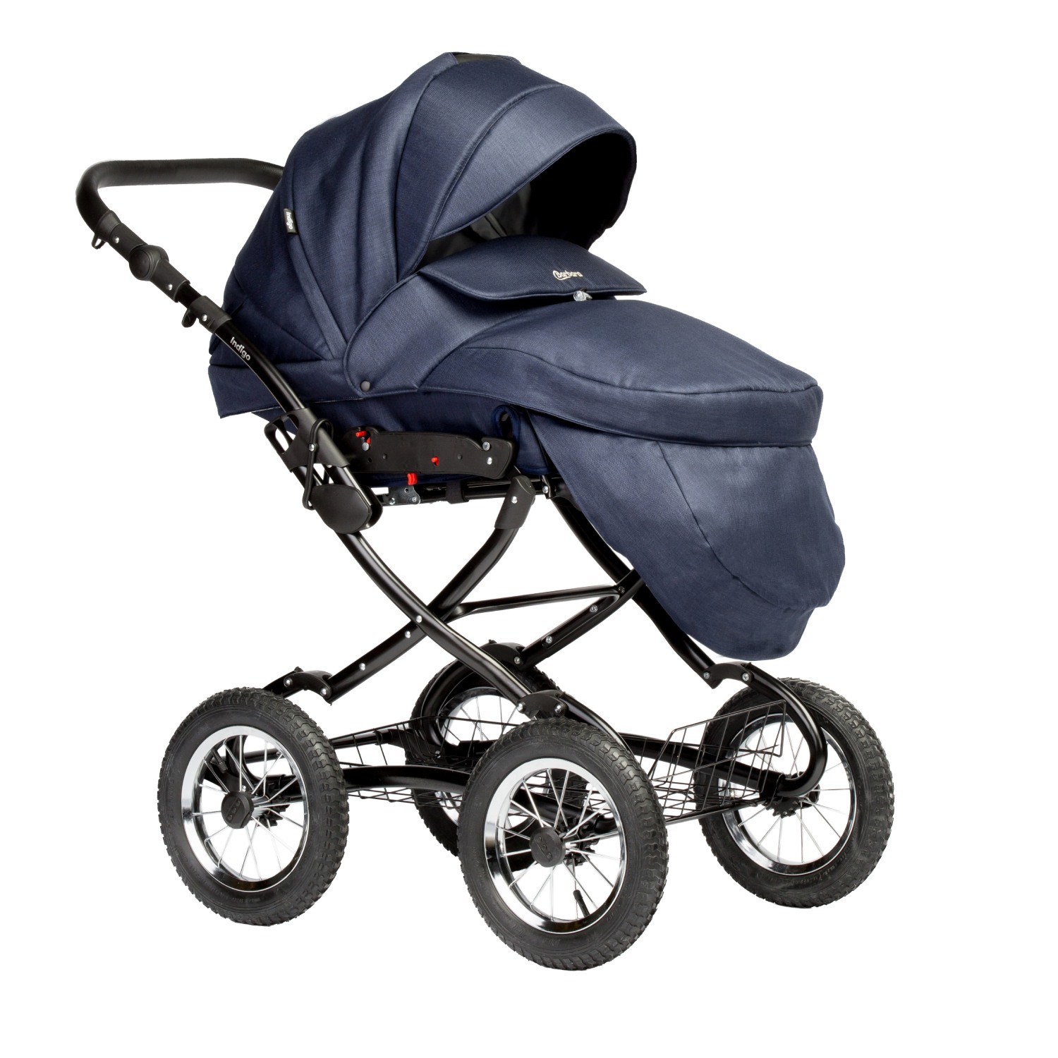 Коляска 2в1 Indigo BARBARA Classic 01 синий - фото 4