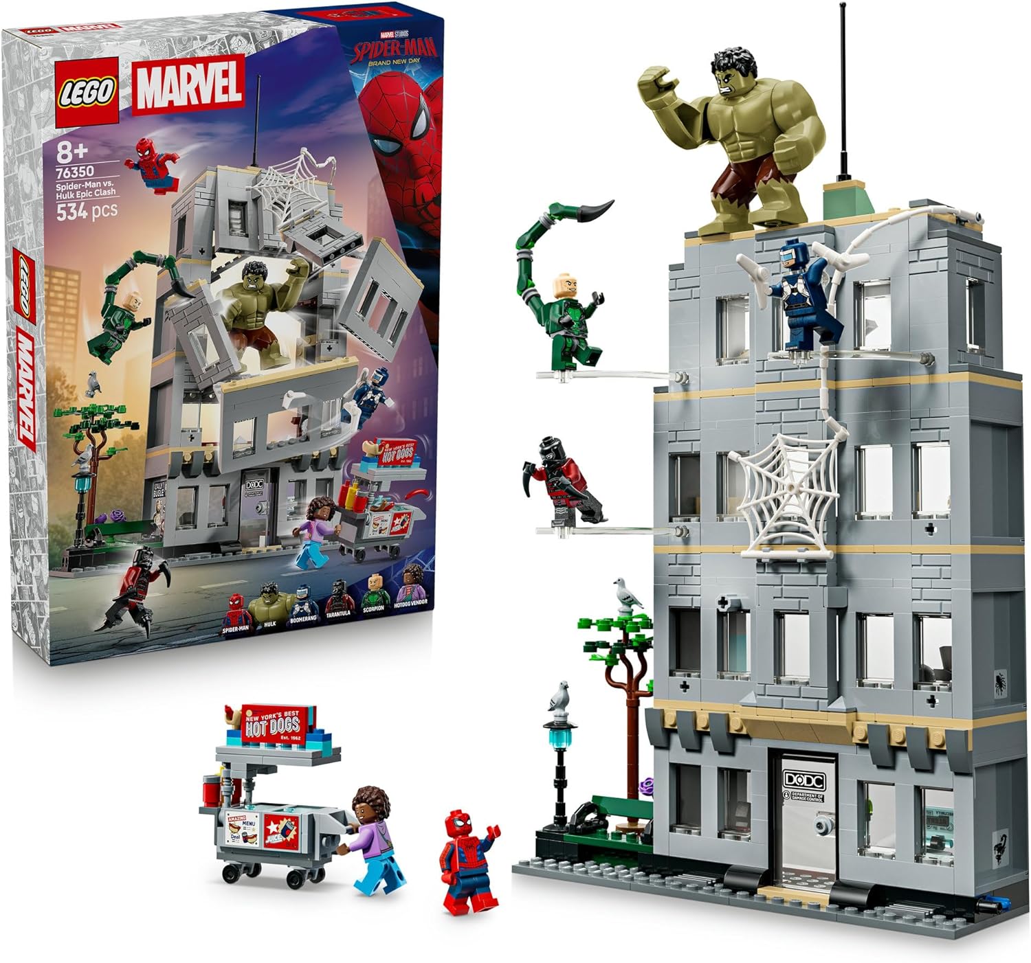 Конструктор LEGO Marvel Super Heroes Человек-паук против Халка 534 дет. - фото 1