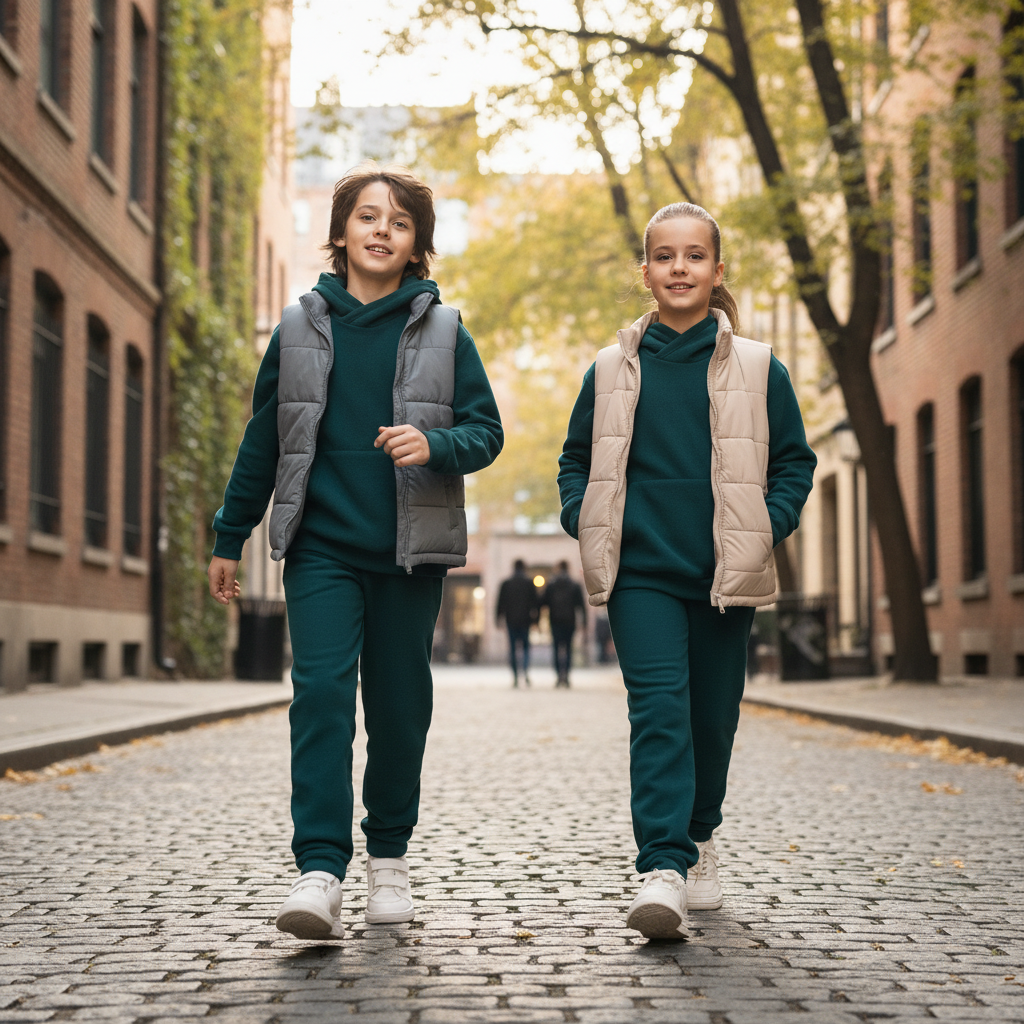 Худи и брюки Утенок 7043г(ш) изумруд - фото 4