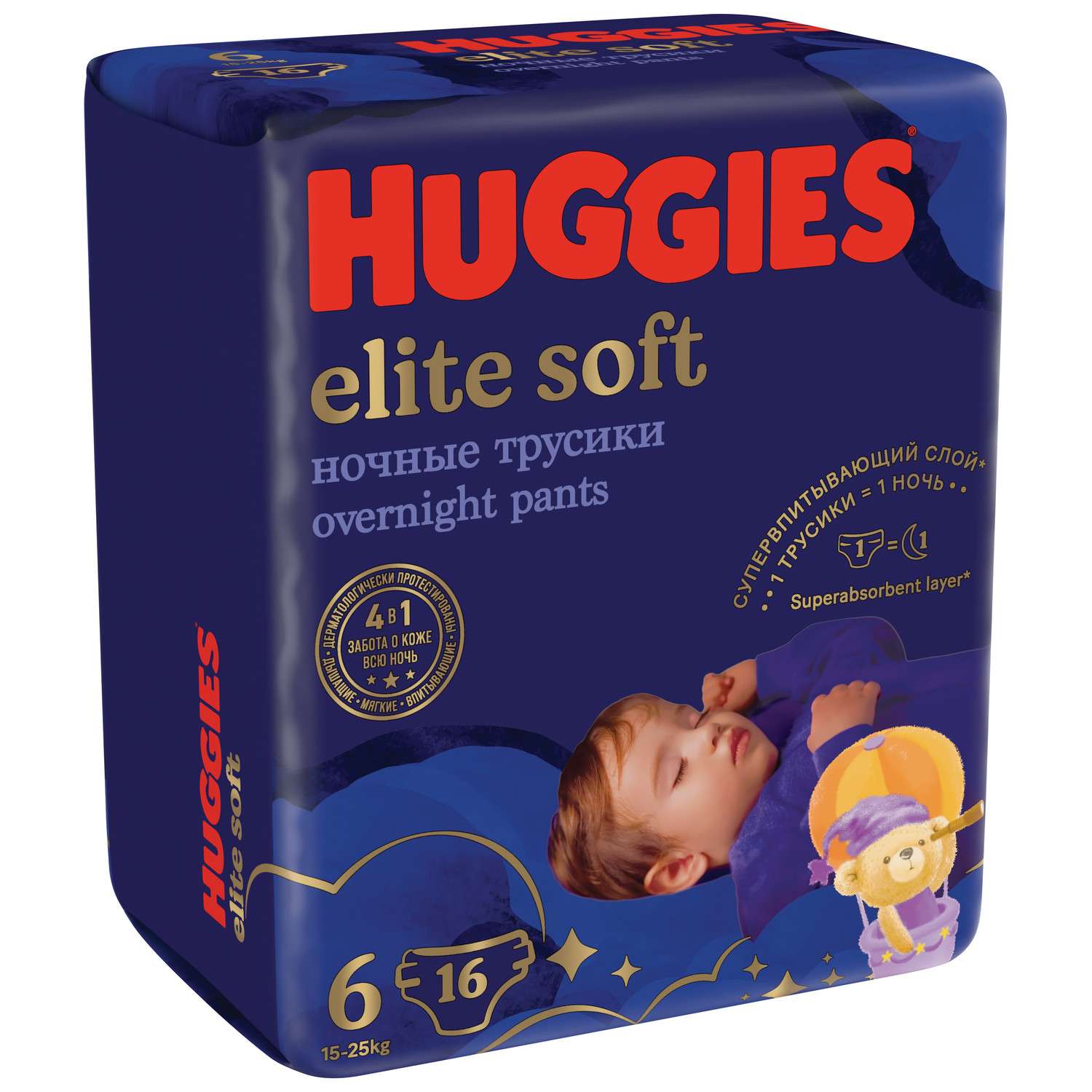 Трусики Huggies Elite Soft ночные 6 (15-25 кг) 16 шт. - фото 2