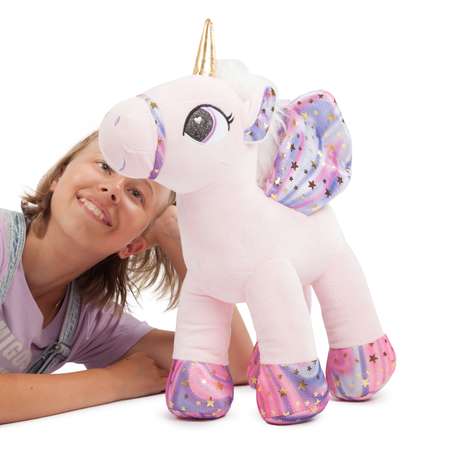Игрушка мягкая Laffi Единорог с крыльями Розовый 5239