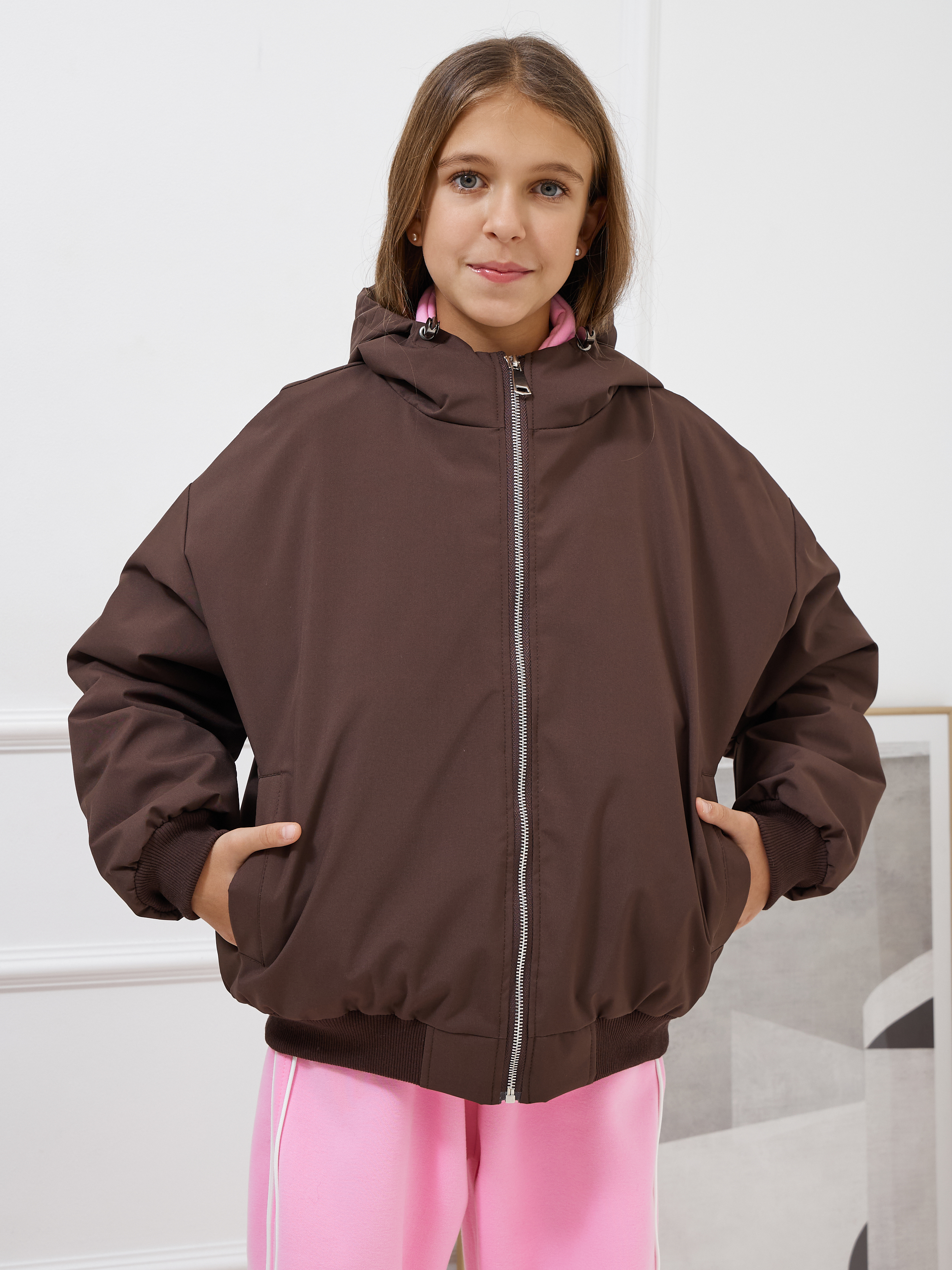 Бомбер MIRANAM БомберДляДевочкиКоричневый - фото 1