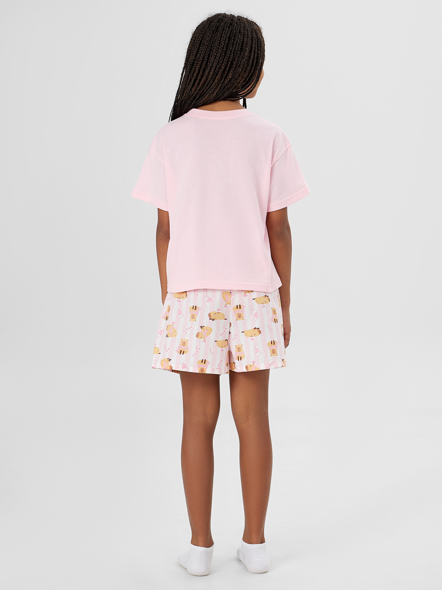 Пижама Mark Formelle (Марк Формэль) 567748/розовая сказка +капибары на розовой полоске - фото 2