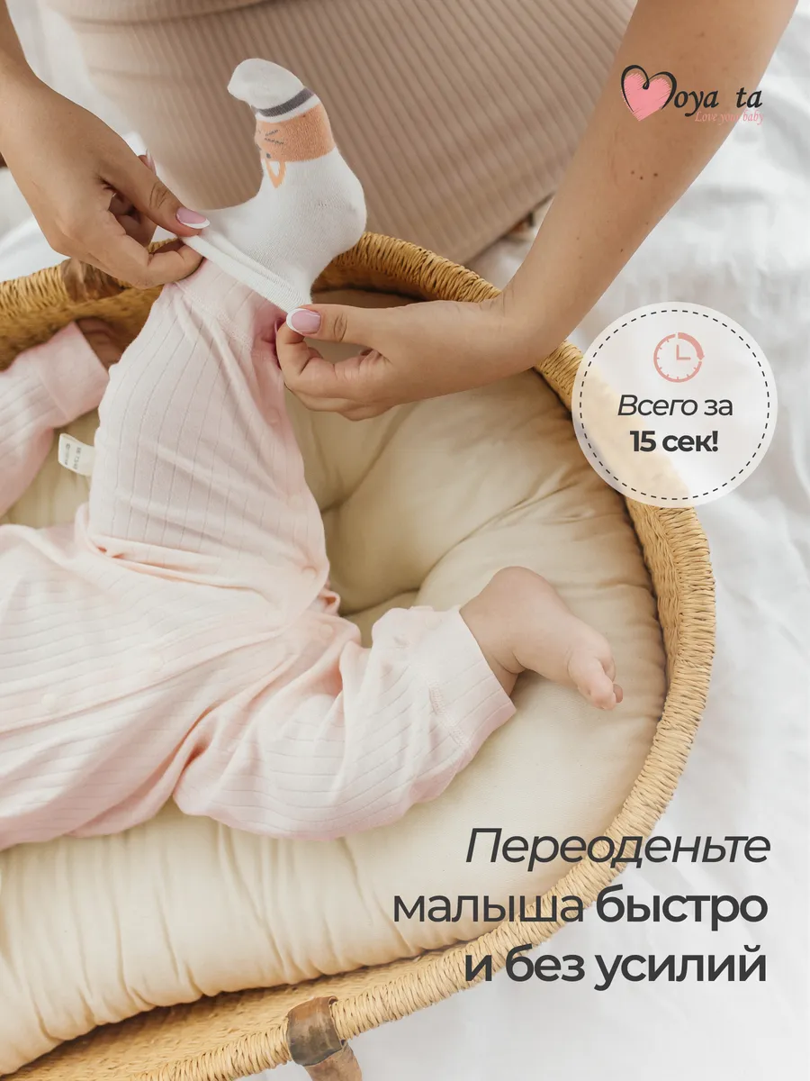 Комбинезон Moya ta slip_one_bear_pink - фото 8