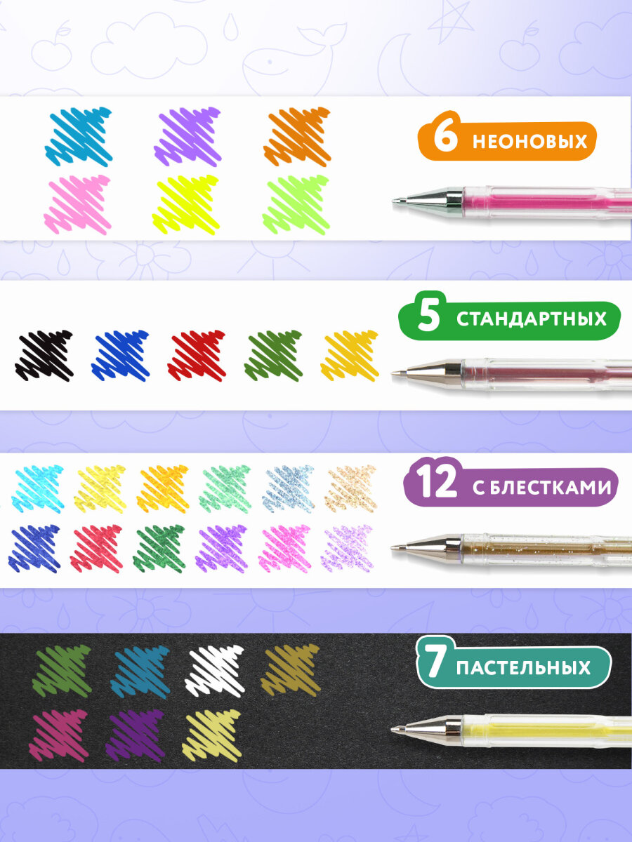 Ручка гелевая Brauberg 30 шт. - фото 3