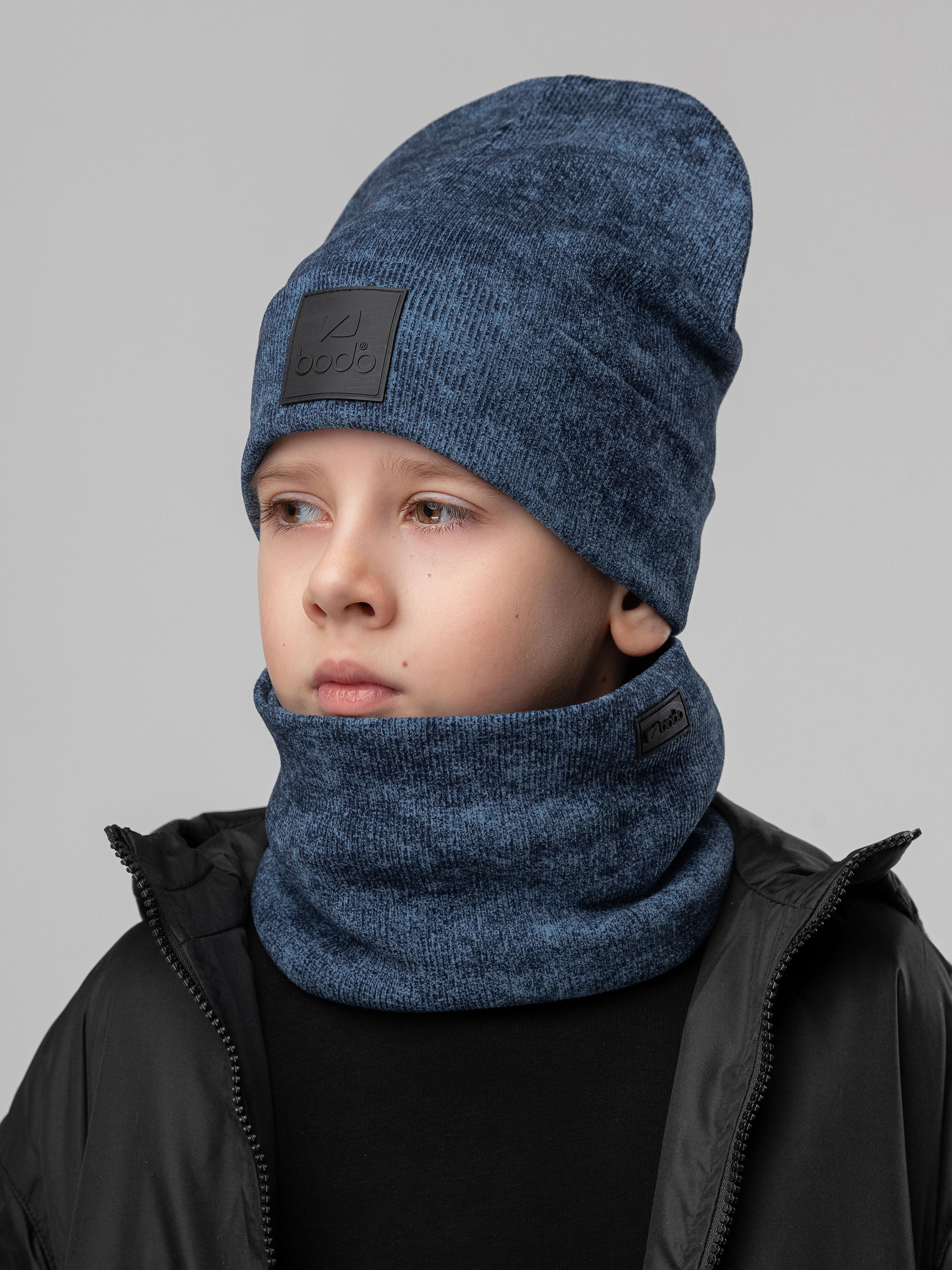 Изображение товара Демисезонный комплект шапка и снуд Bodo 52 для детей и взрослых