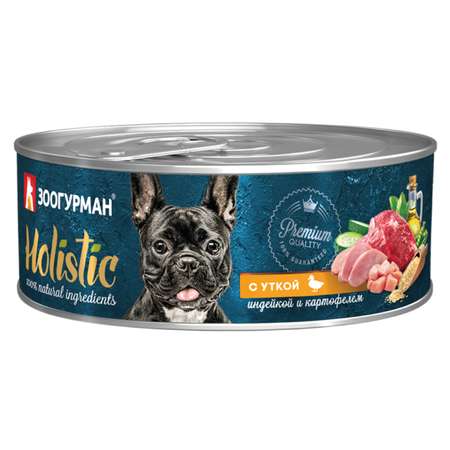 Корм для собак Зоогурман Holistic С уткой, индейкой и картофелем 100 г х 24 шт.