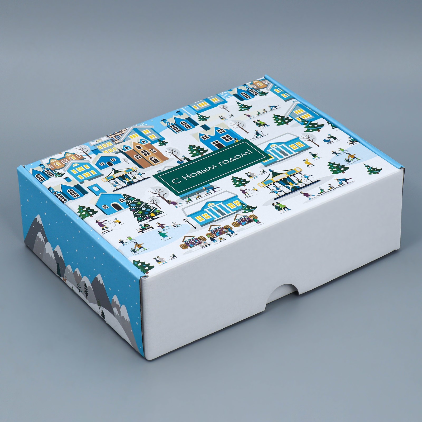 Коробка складная Дарите Счастье "Город", 30,7 х 22 х 9,5 см - фото 3