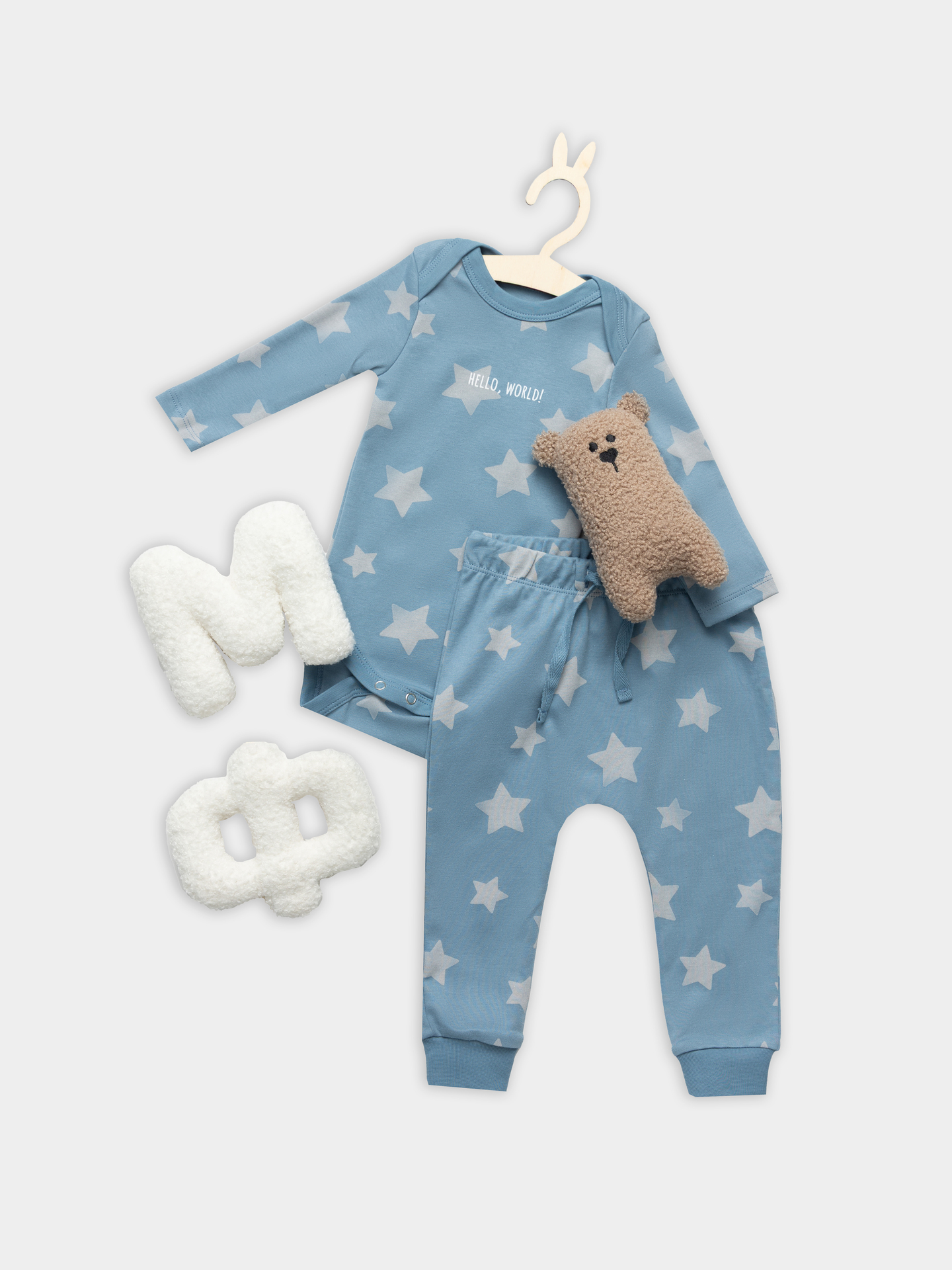 Комплект Mark Formelle (Марк Формэль) 89404/звезды на сине -сером - фото 1