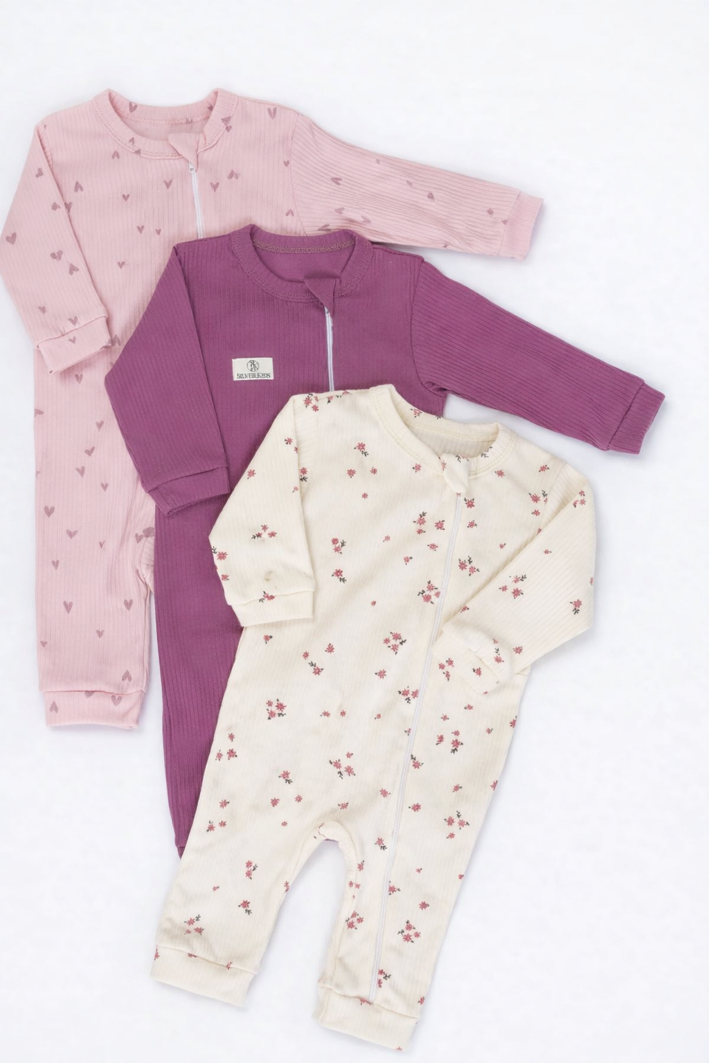 Комбинезон 3 шт Супер Пупс нбр/3пр/кмбнмол/сердцалюбви - фото 1