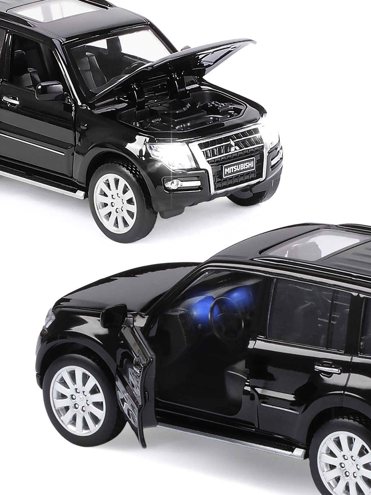 Внедорожник АВТОпанорама Mitsubishi Pajero 4WD Turbo 1:33 JB1251431 - фото 9