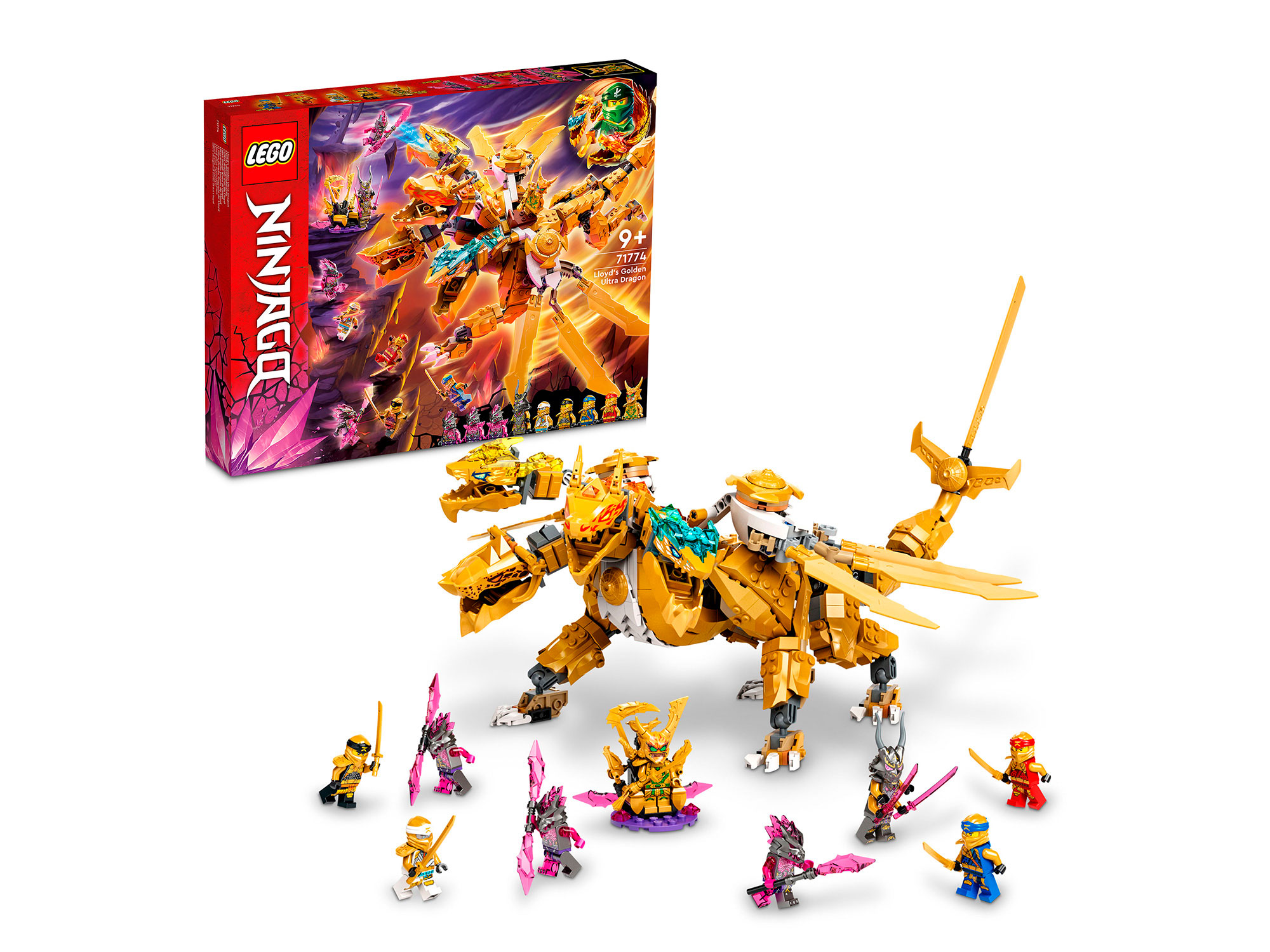 Конструктор LEGO NINJAGO Золотой ультрадракон Ллойда блочный - фото 6