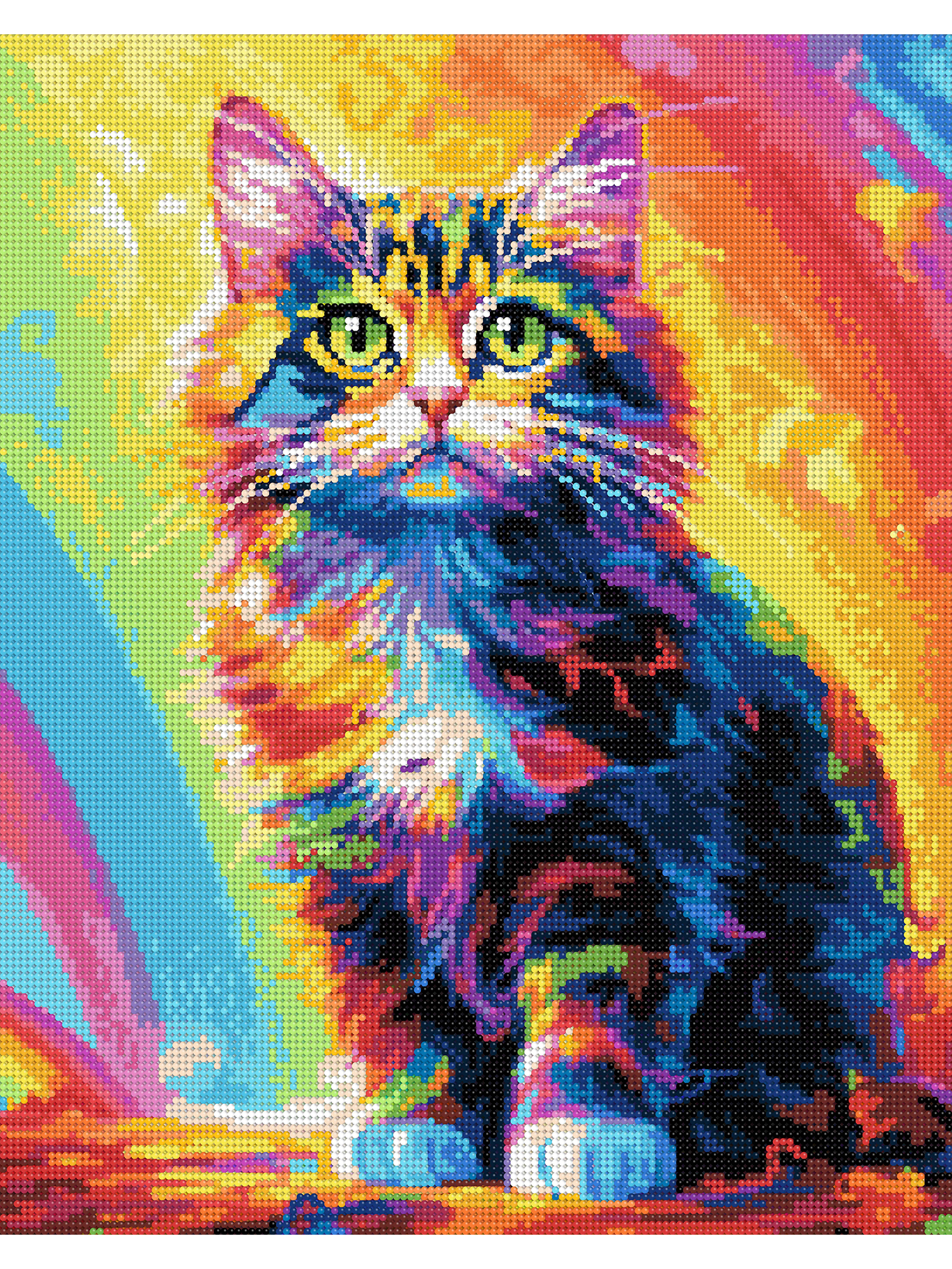 Алмазная мозаика Art on Canvas Радужный кот в ассортименте - фото 2