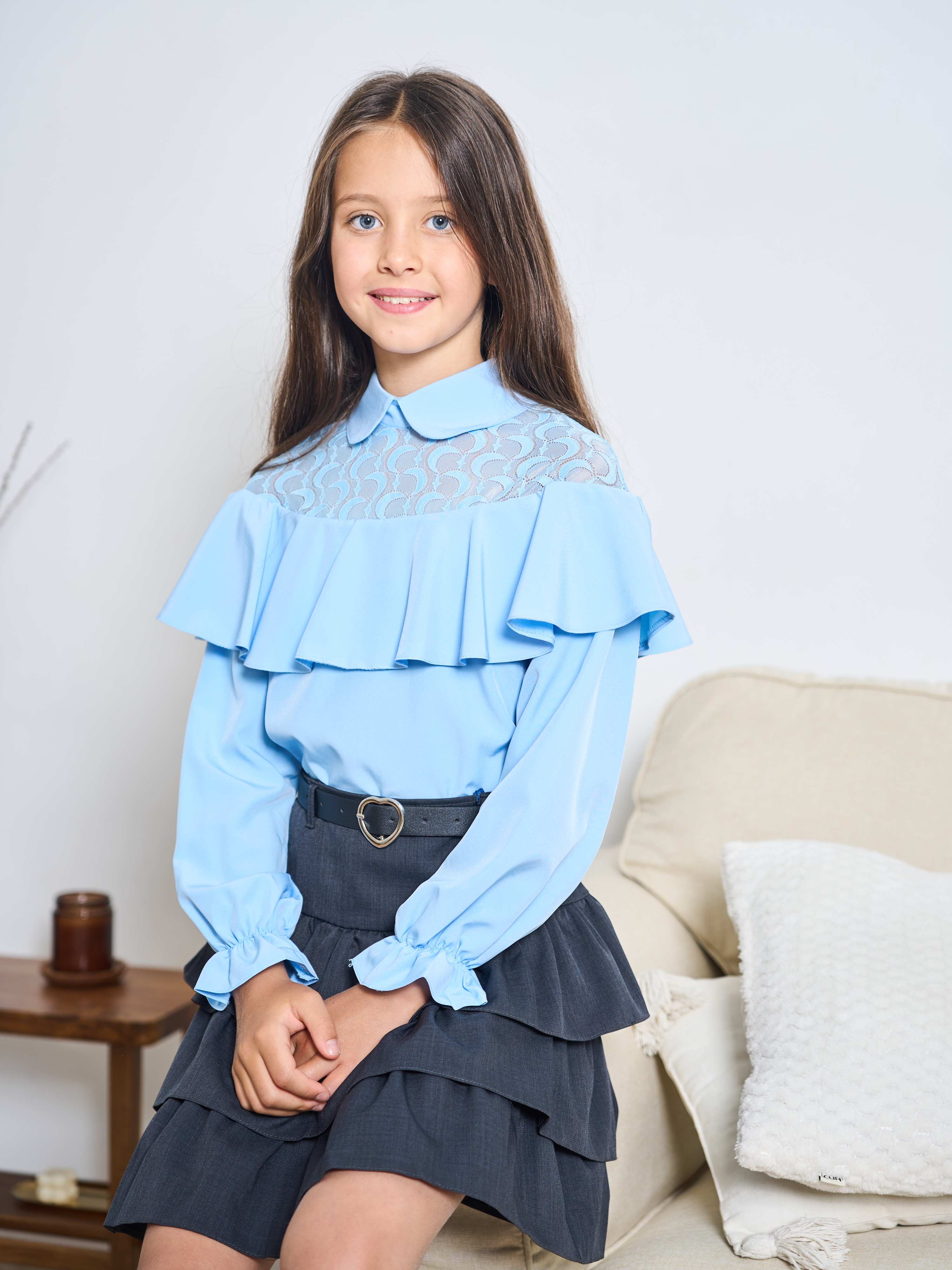 Блузка СИНЯЯ МОДА W1538A-G39 - фото 9