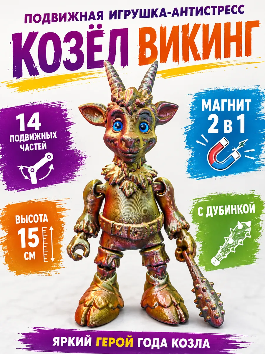 Игрушка-антистресс SmartSelect 3D 3D Викинг 15 см - фото 2