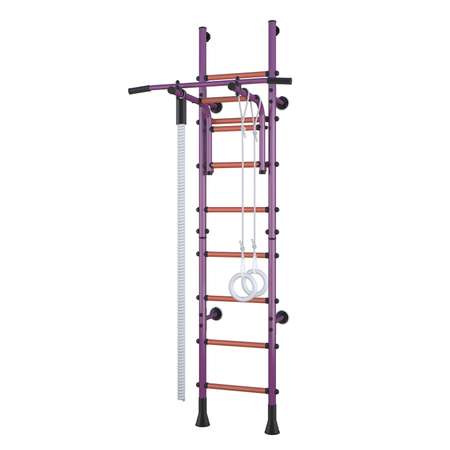 Детский спортивный комплекс Polini kids Sport Turbo пристенный Фиолетовый