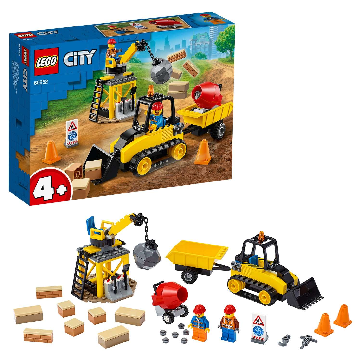 Конструктор LEGO City Great Vehicles Бульдозер блочный - фото 1