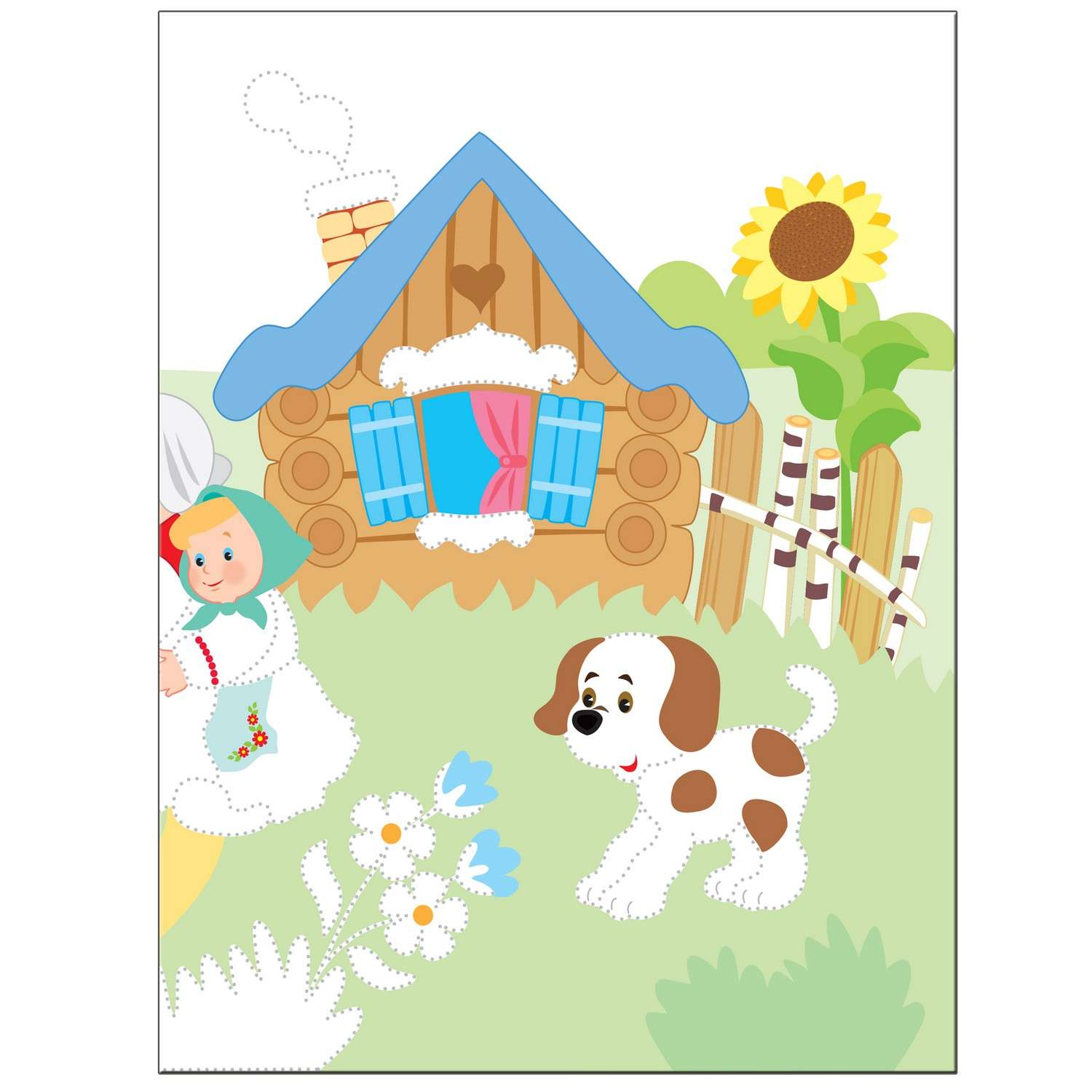 Книга МОЗАИКА kids Рисуем по точкам. Репка - фото 6