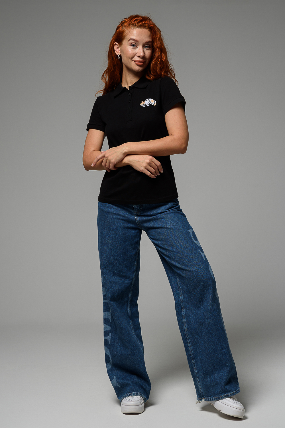 Поло Натали Суслова 8524 черный+кот - фото 7