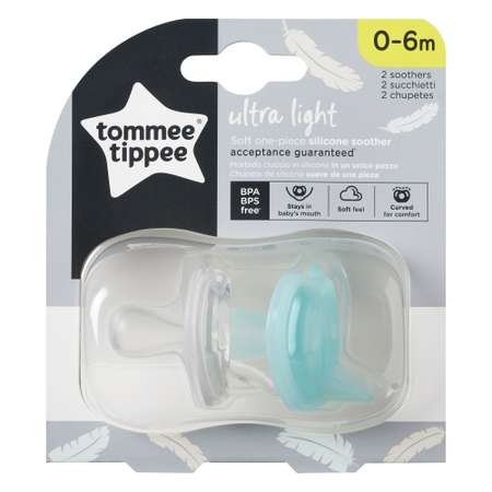 Пустышка Tommee tippee силикон от 0 мес. 2 шт.