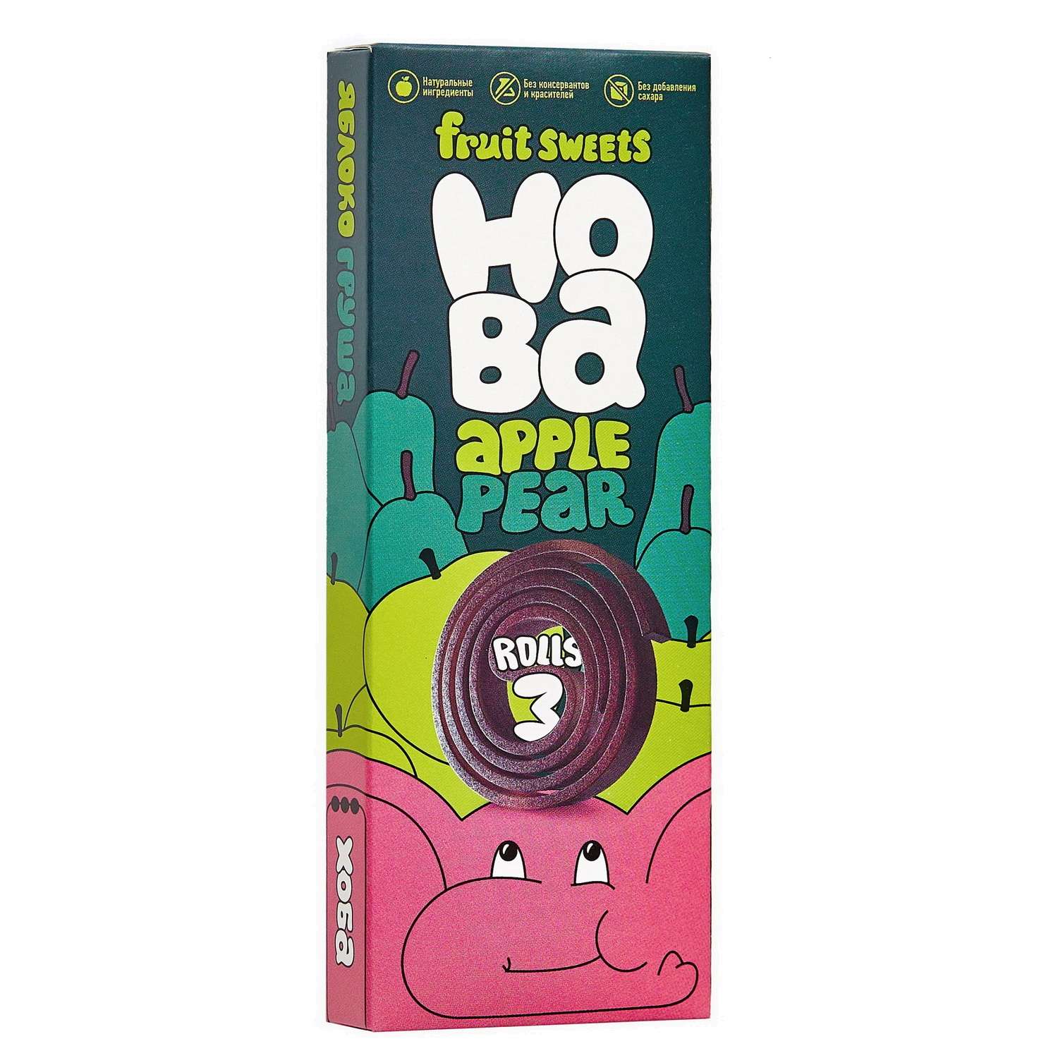 Конфеты фруктовые Hoba яблоко-груша 30г - фото 1