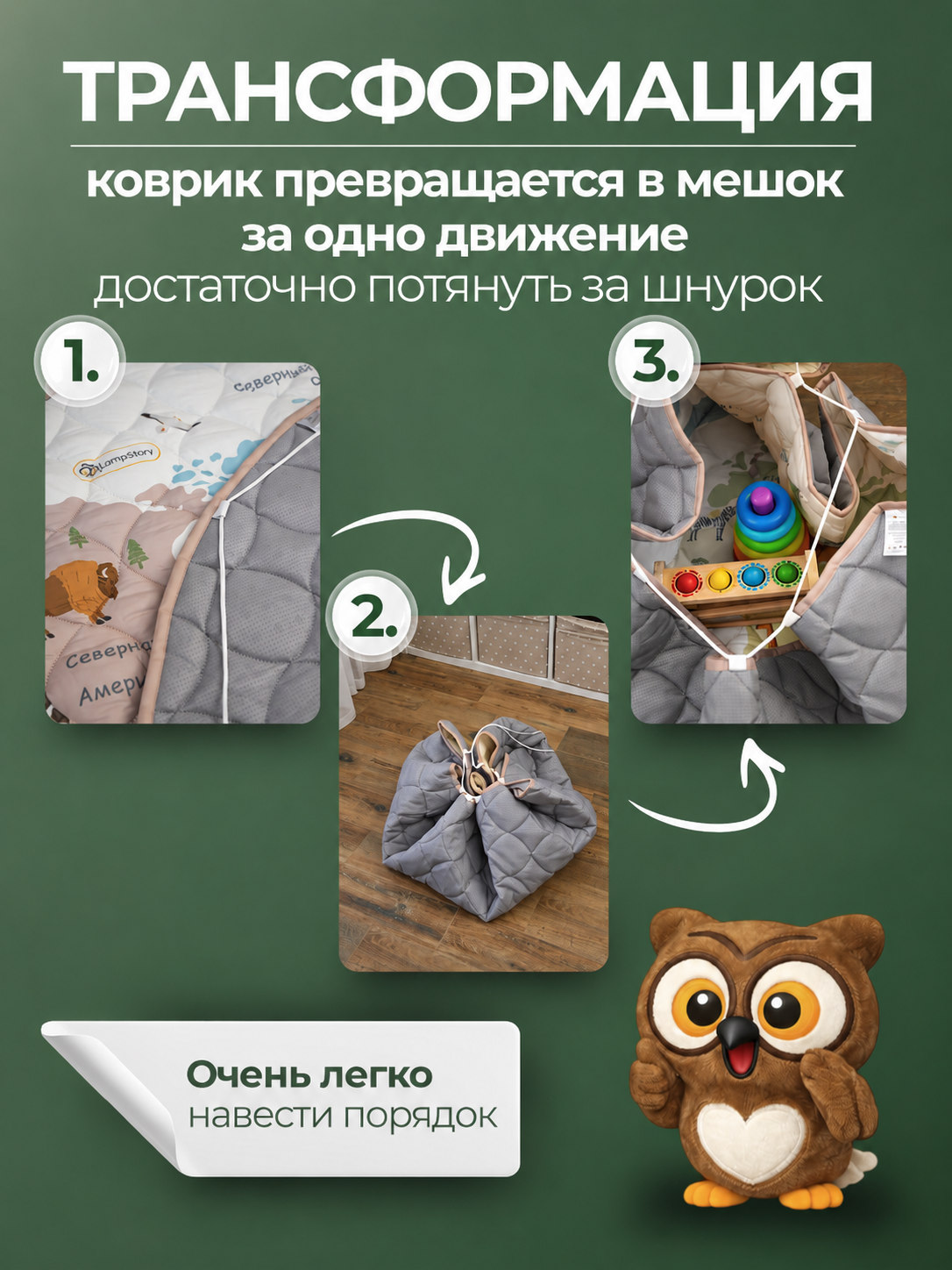 Коврик LampStory Карта мира - фото 7