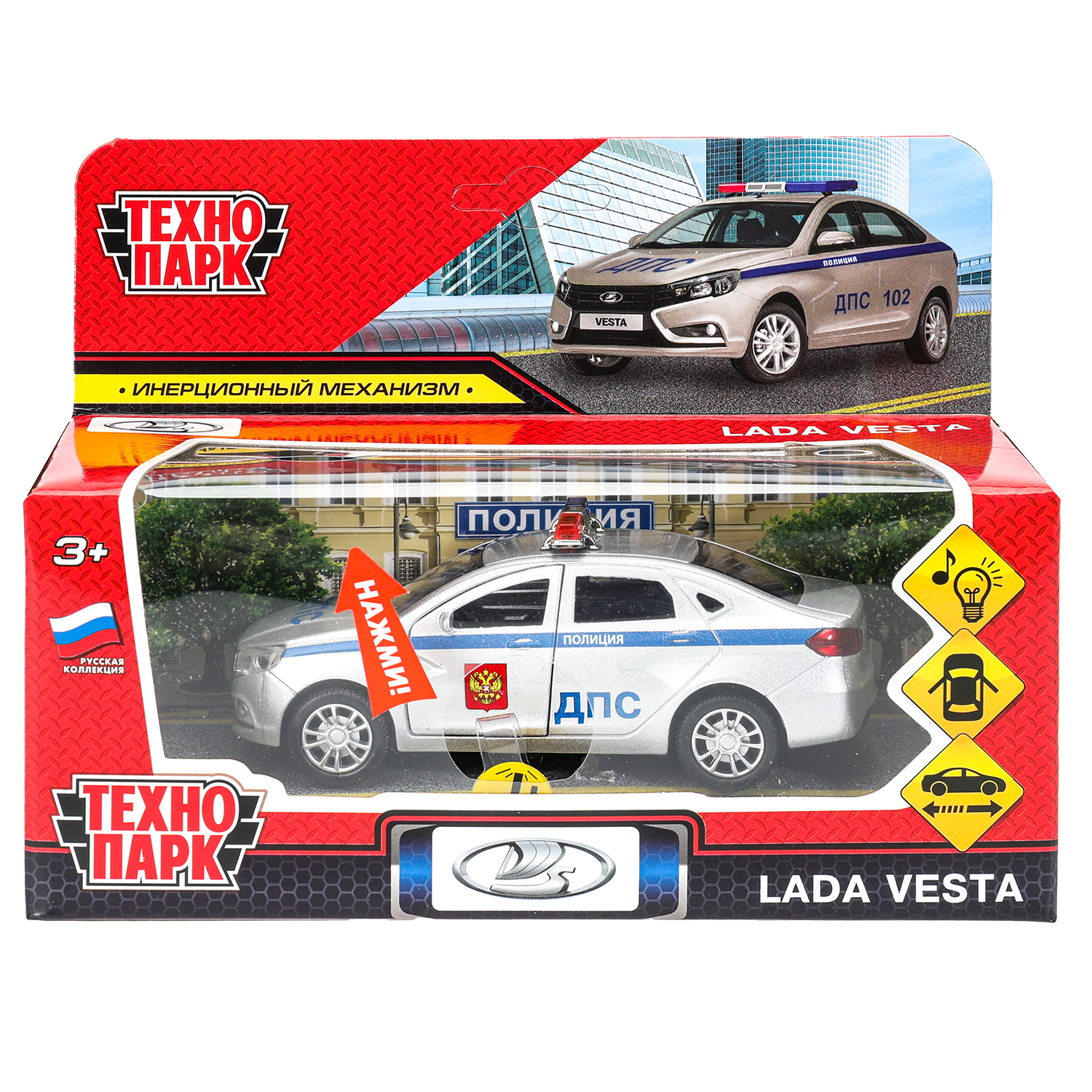 Полицейская машина Технопарк LADA 380096 - фото 2