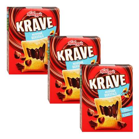 Готовый завтрак Kelloggs Набор 3 шт по 220г Подушечки c нежной шоколадно-молочной начинкой