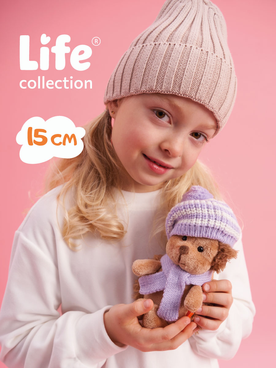 Изображение товара Мягкая игрушка Ежик Колючка в сиреневом берете 15 см Orange Toys