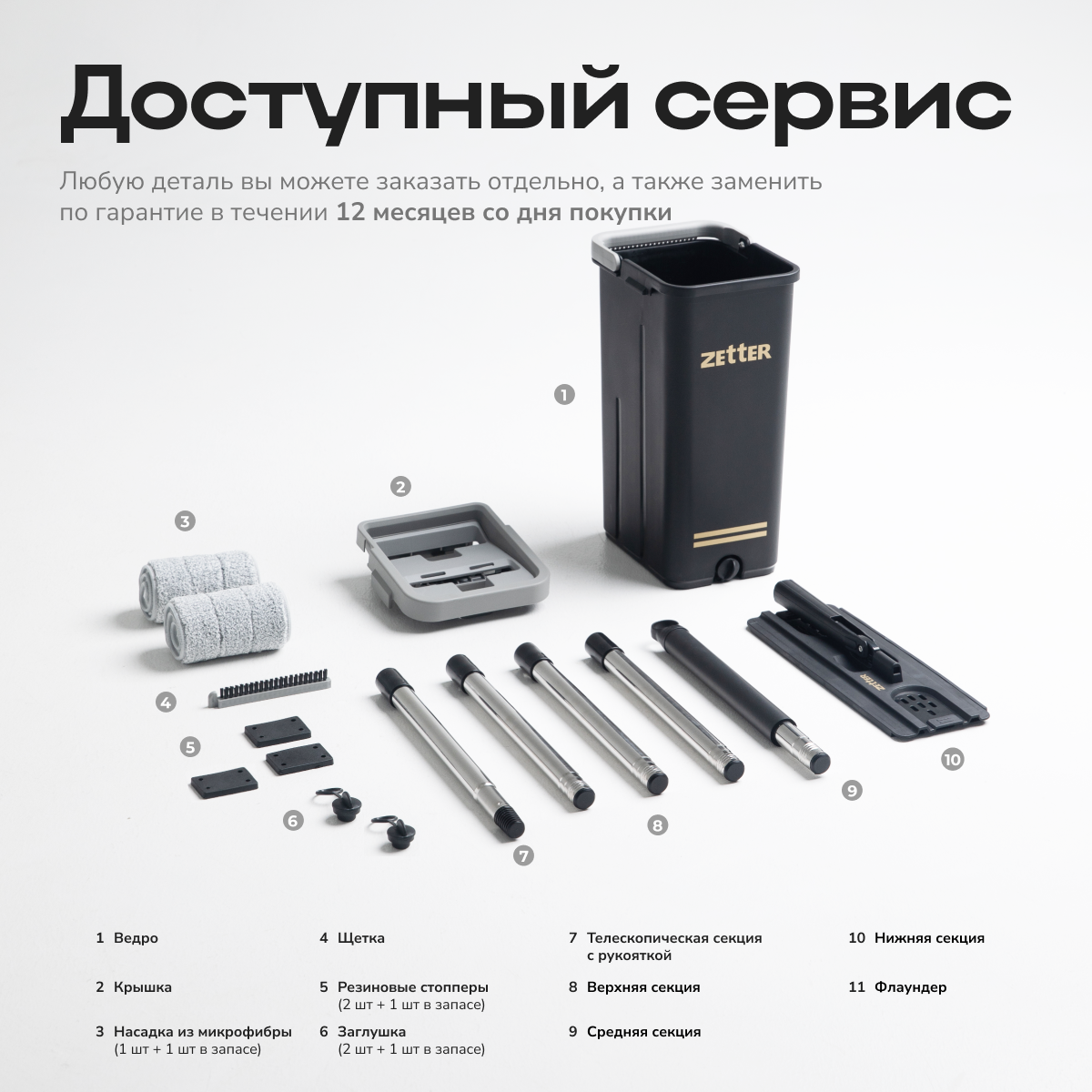 Система для уборки Zetter S 6,5 л - фото 10