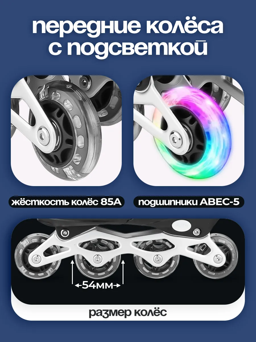Роликовые коньки U-TURN 35-38 - фото 4