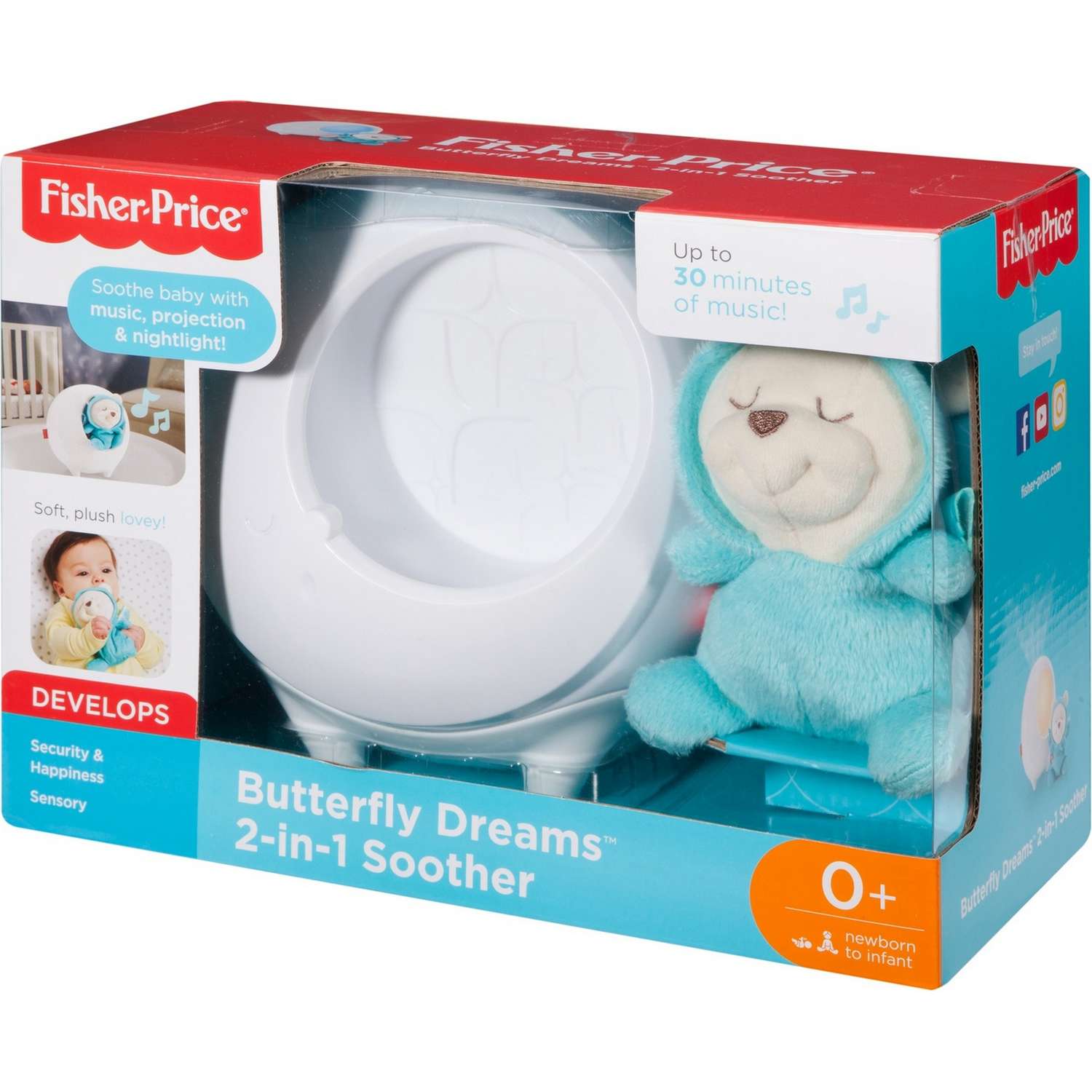 Игрушка проектор, ночник Fisher Price Мечты о бабочках - фото 3