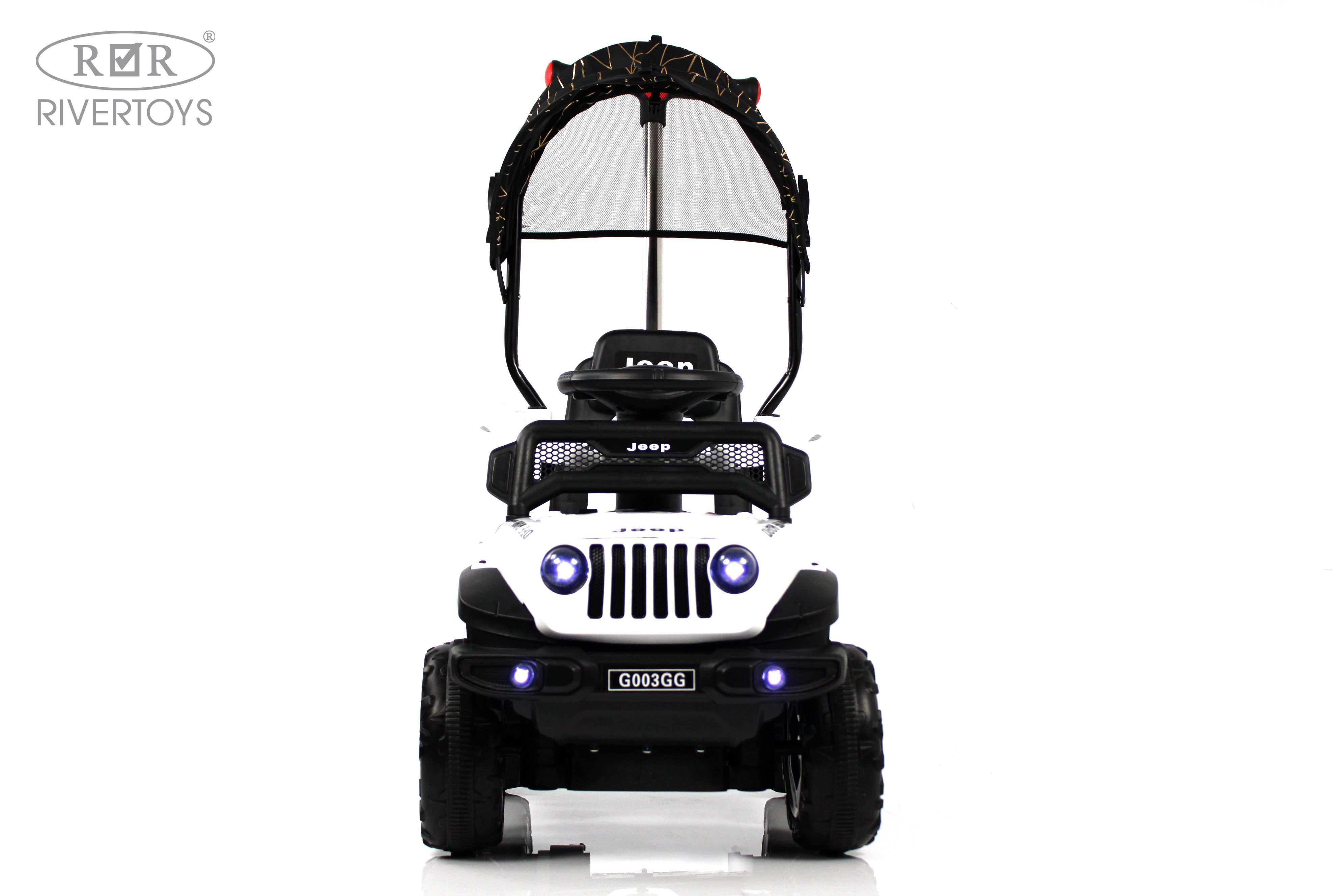 Электромобиль RIVERTOYS G003GG-WHITE С пультом ДУ - фото 3