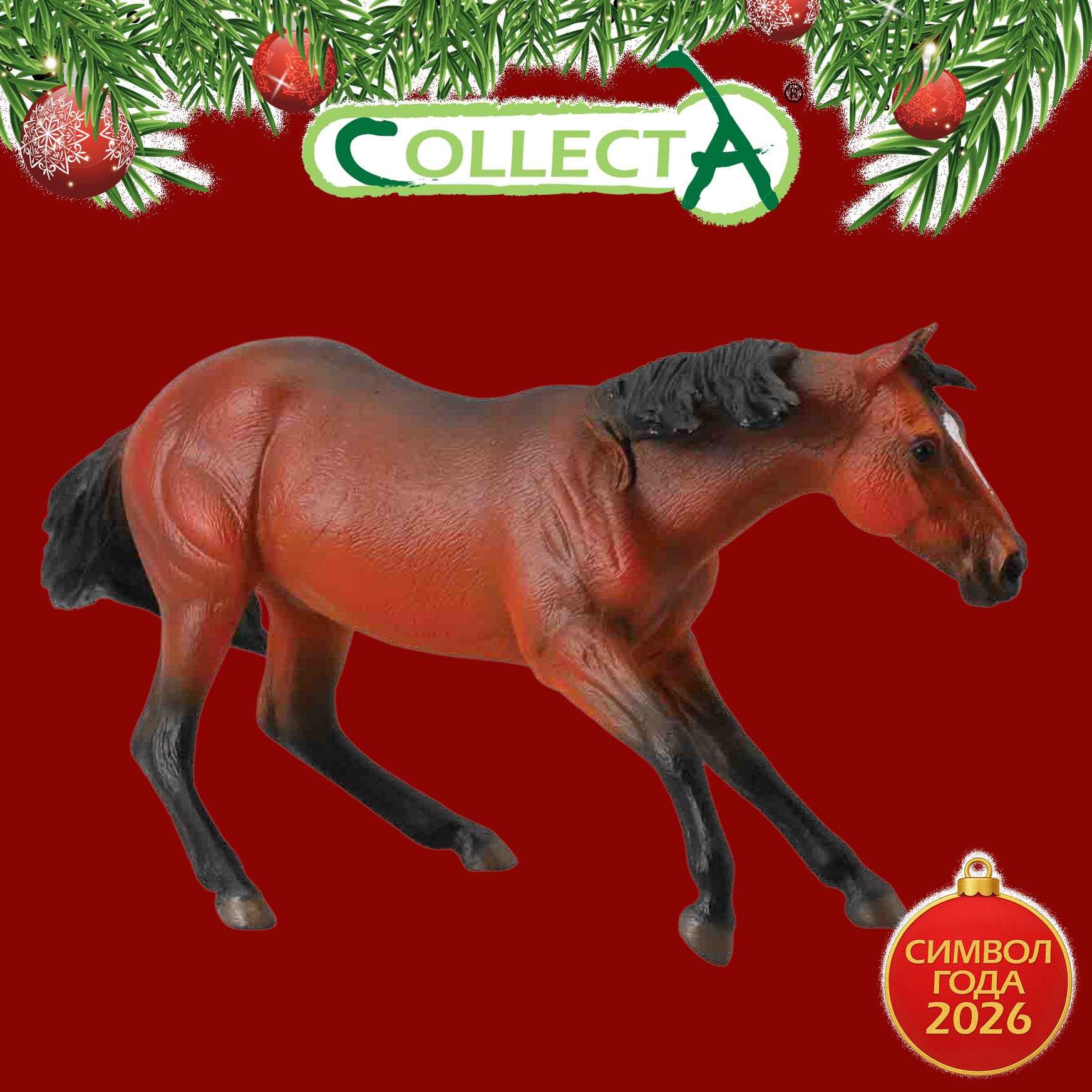 Фигурка Collecta Лошадь Квартерхорс (гнедой) - фото 1