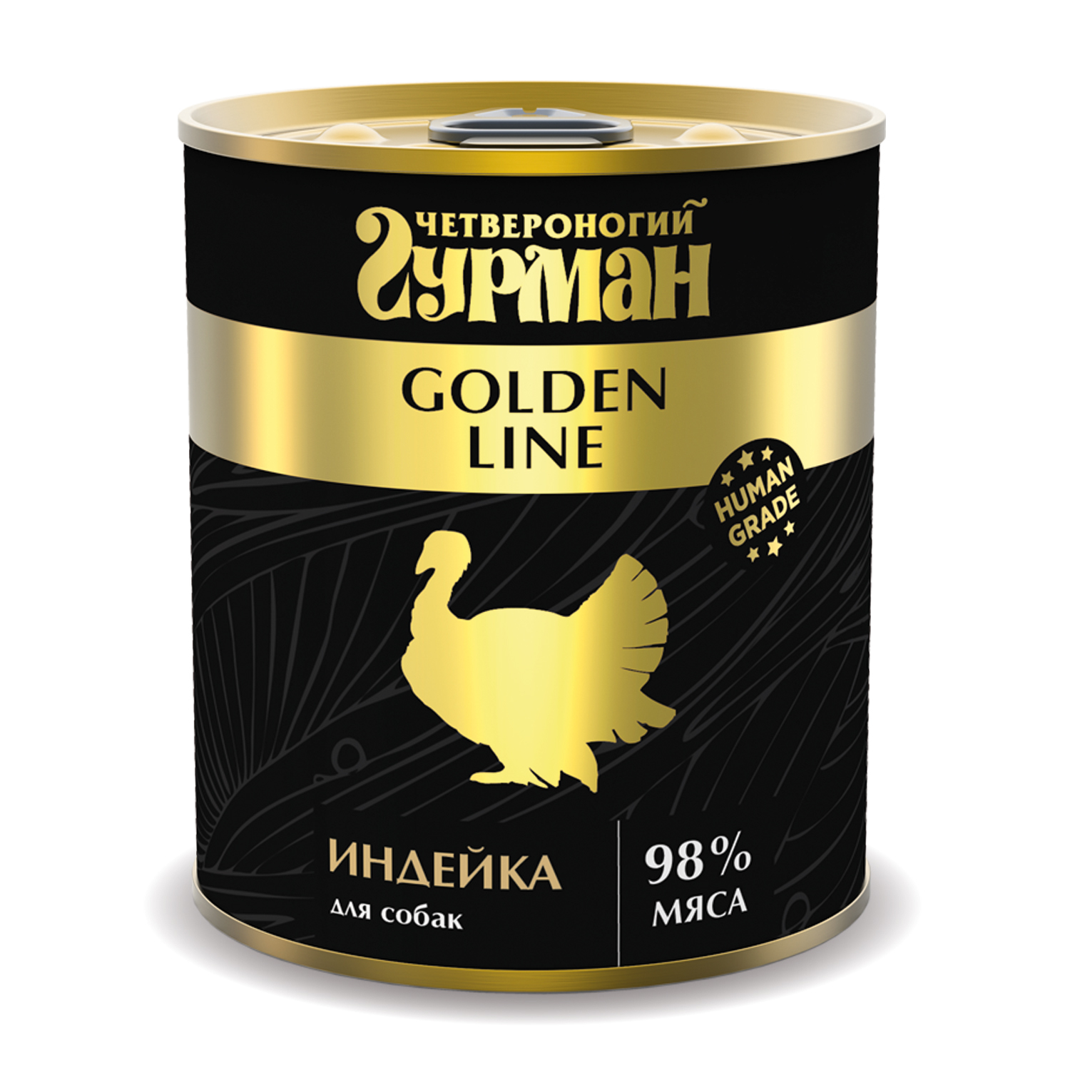 Корм для собак Четвероногий Гурман Golden индейка натуральная в желе 340г - фото 1