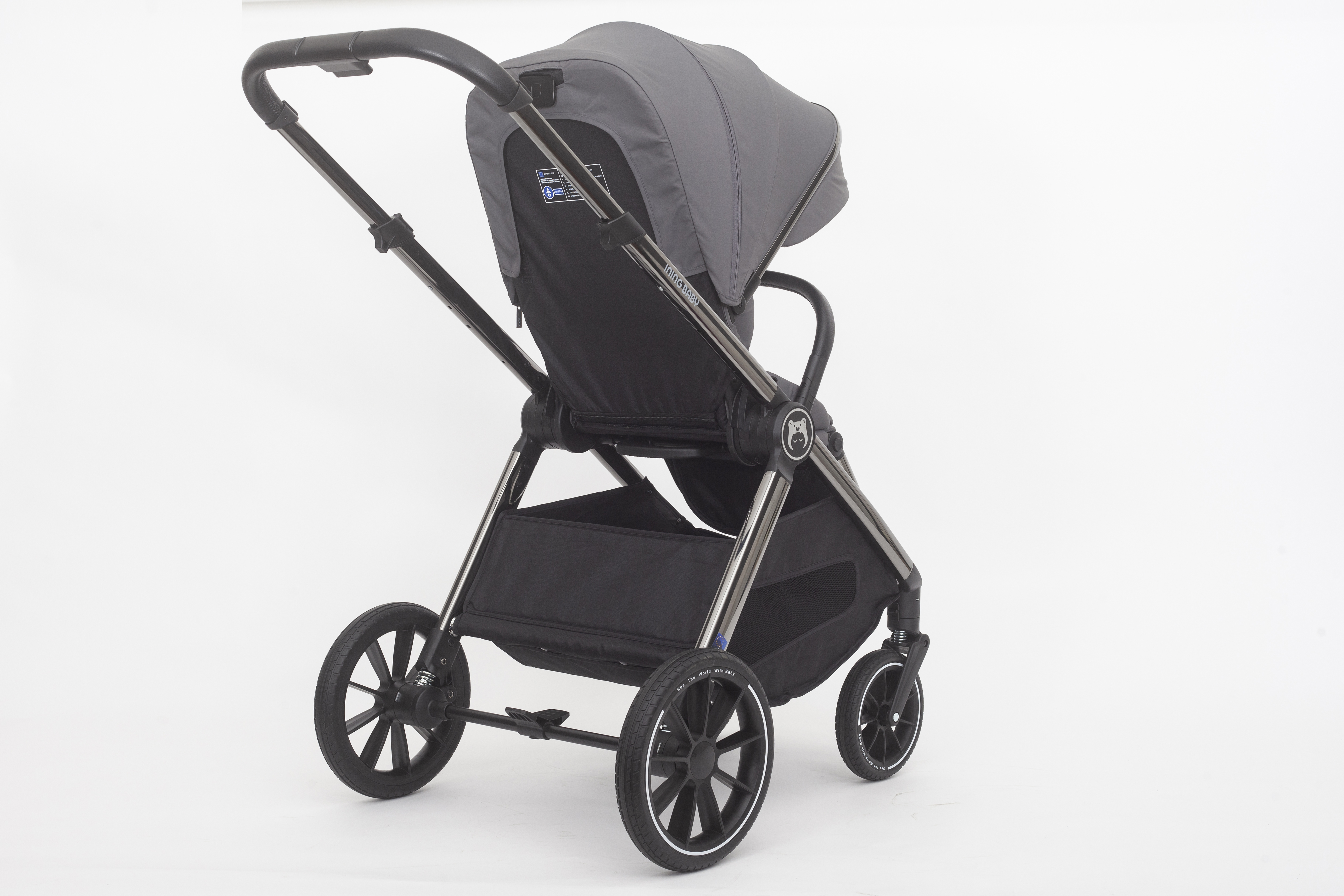 Коляска 2в1 Ining baby pro grey - фото 6