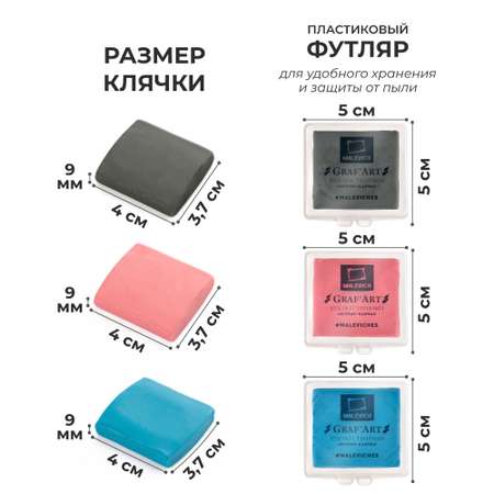 Ластик Малевичъ 3 шт.