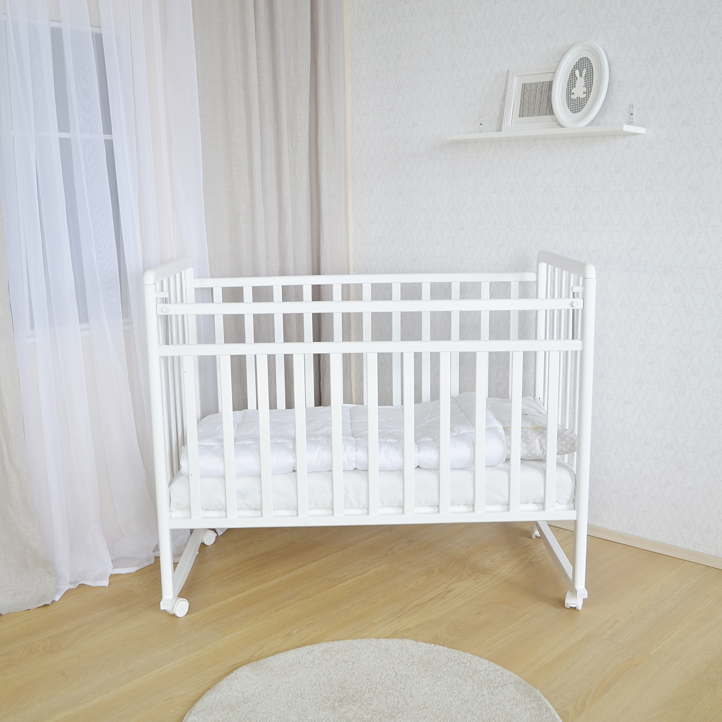Детская кроватка Babyton, (белый) - фото 7