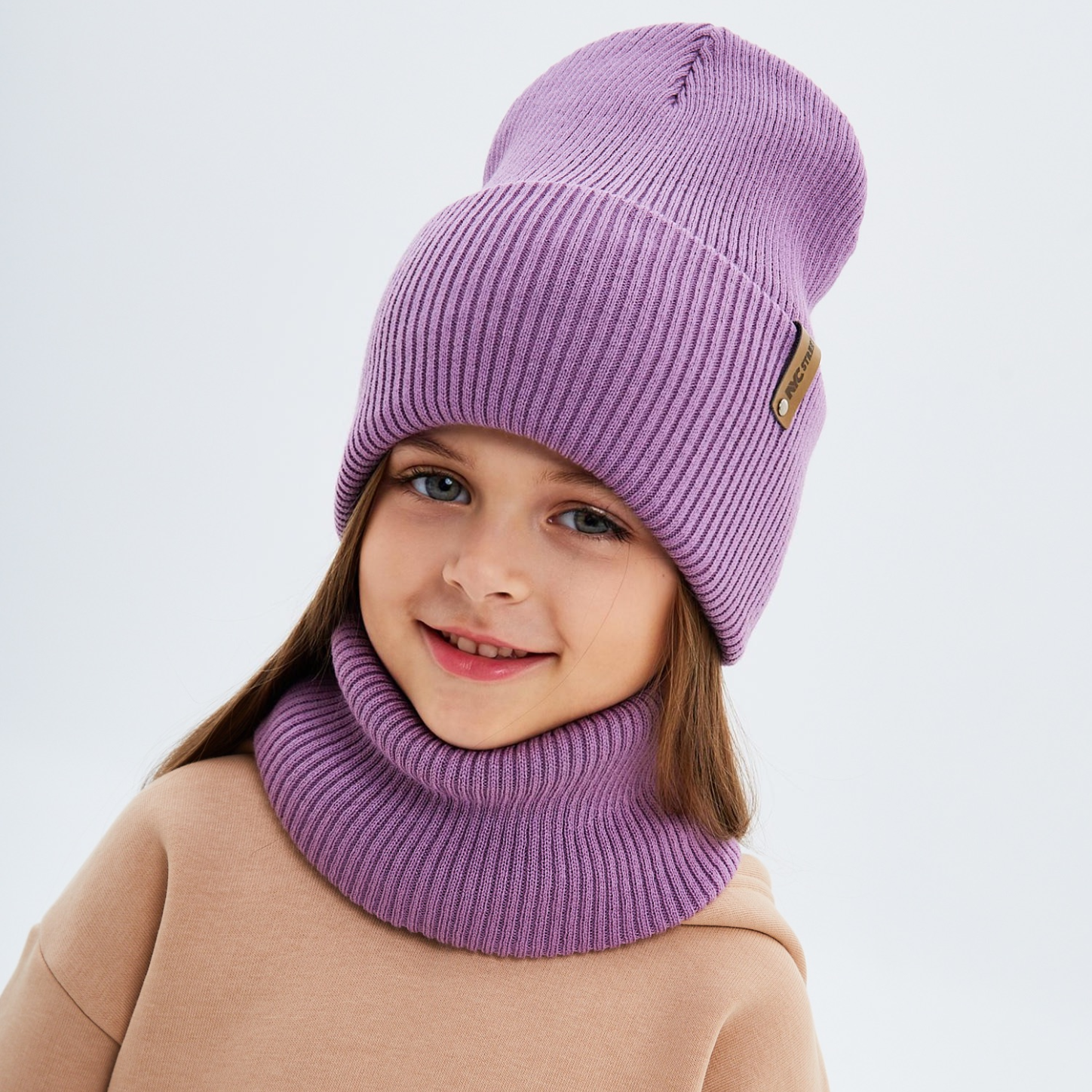 Шапка и снуд KUBRIO KU-H-72-lopataG-Purple - фото 7