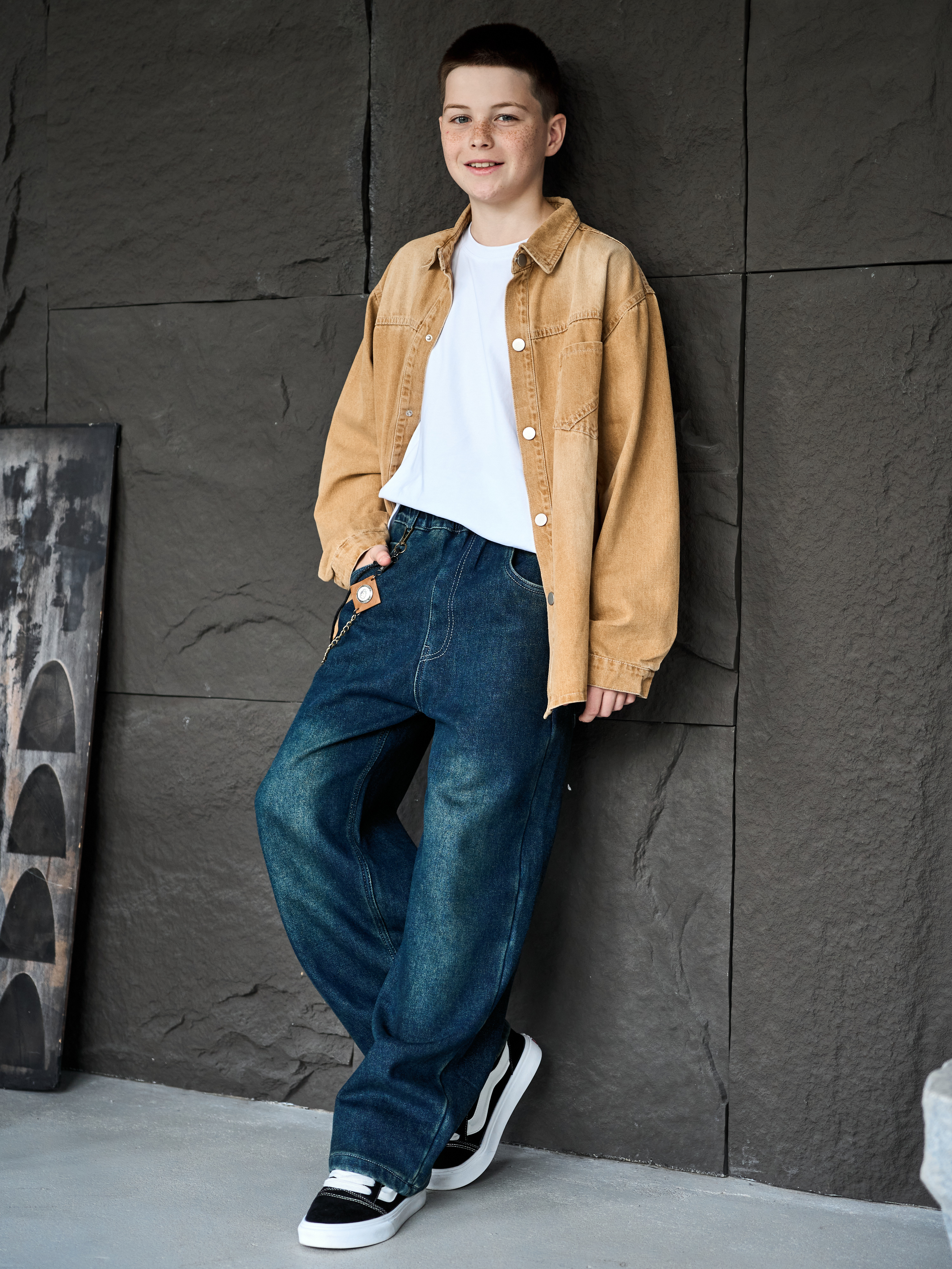 Джинсы-багги СИНИЙ МИР WMF79795-H63 - фото 12