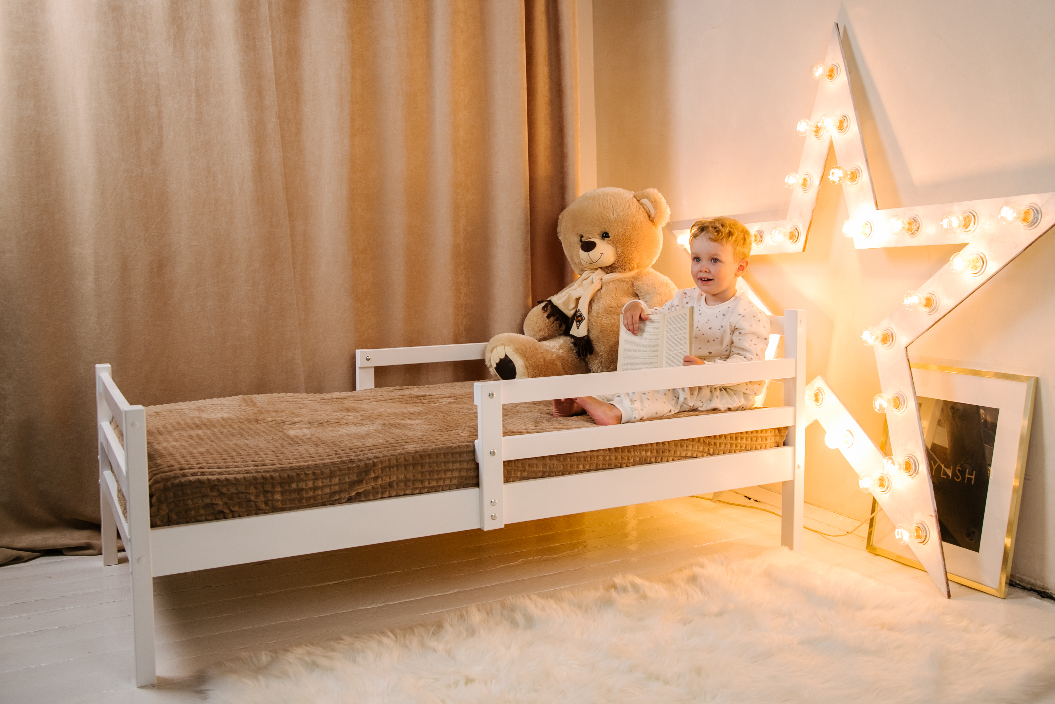 Кроватка 160*80 с бортиком Alatoys подростковая детская деревянная - фото 6