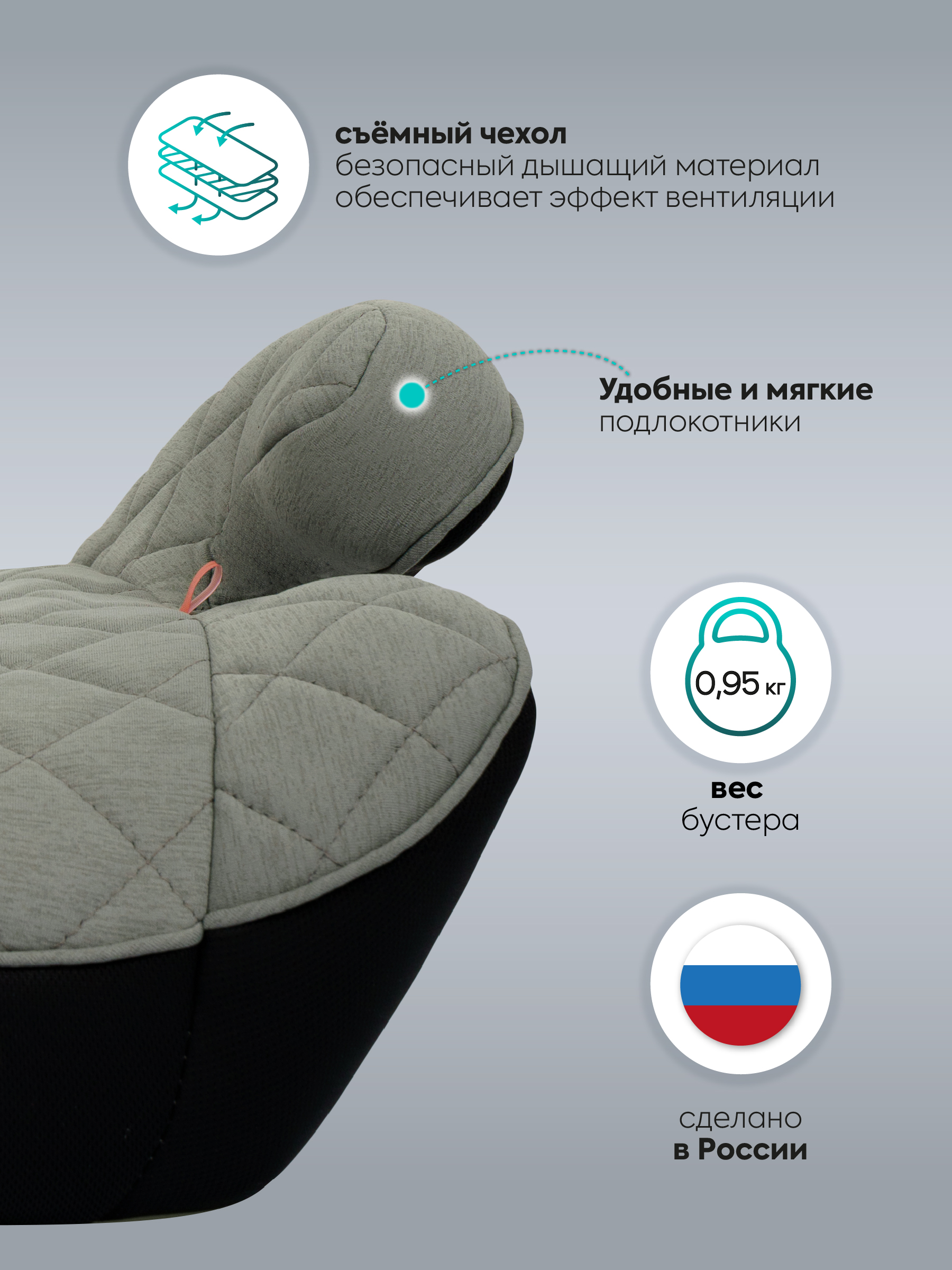 Автокресло Indigo Ground Plus, зеленый, черный 3 (22-36 кг) зеленый - фото 4