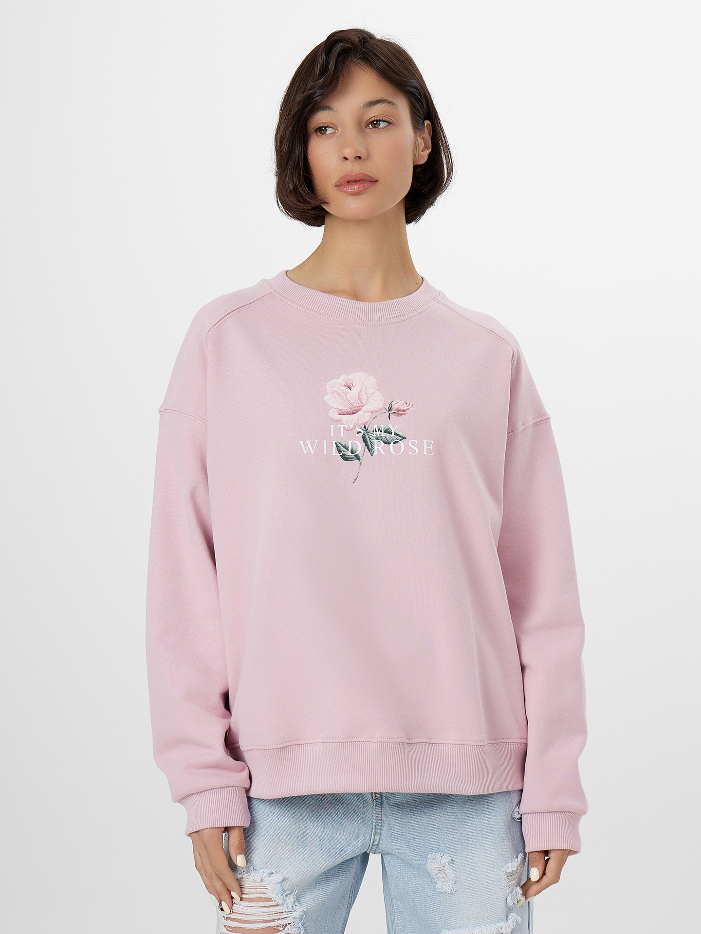 Свитшот Mark Formelle (Марк Формэль) 122969/св.сирень +печать - фото 1