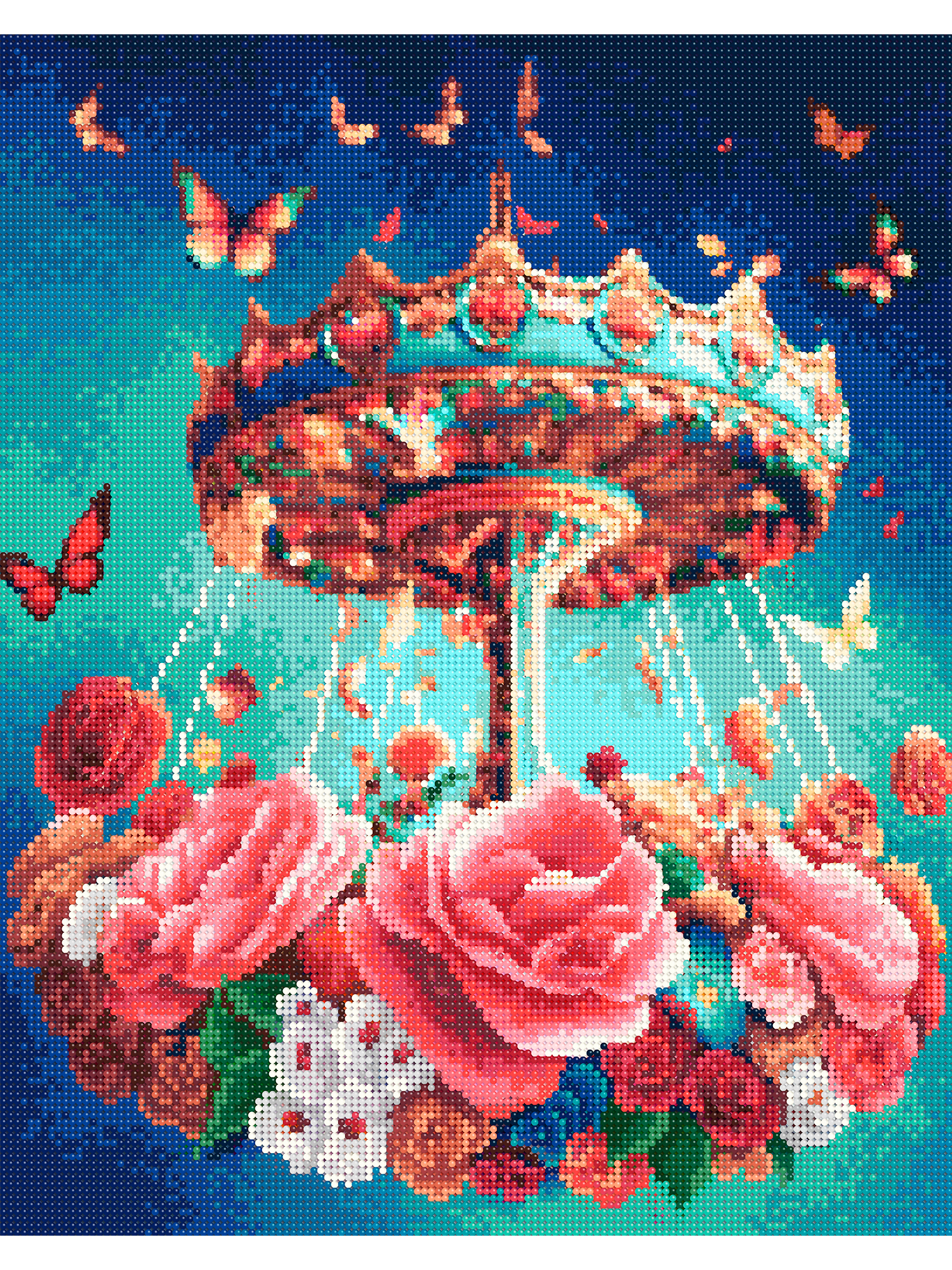Алмазная мозаика Art on Canvas Цветочная карусель в ассортименте - фото 2