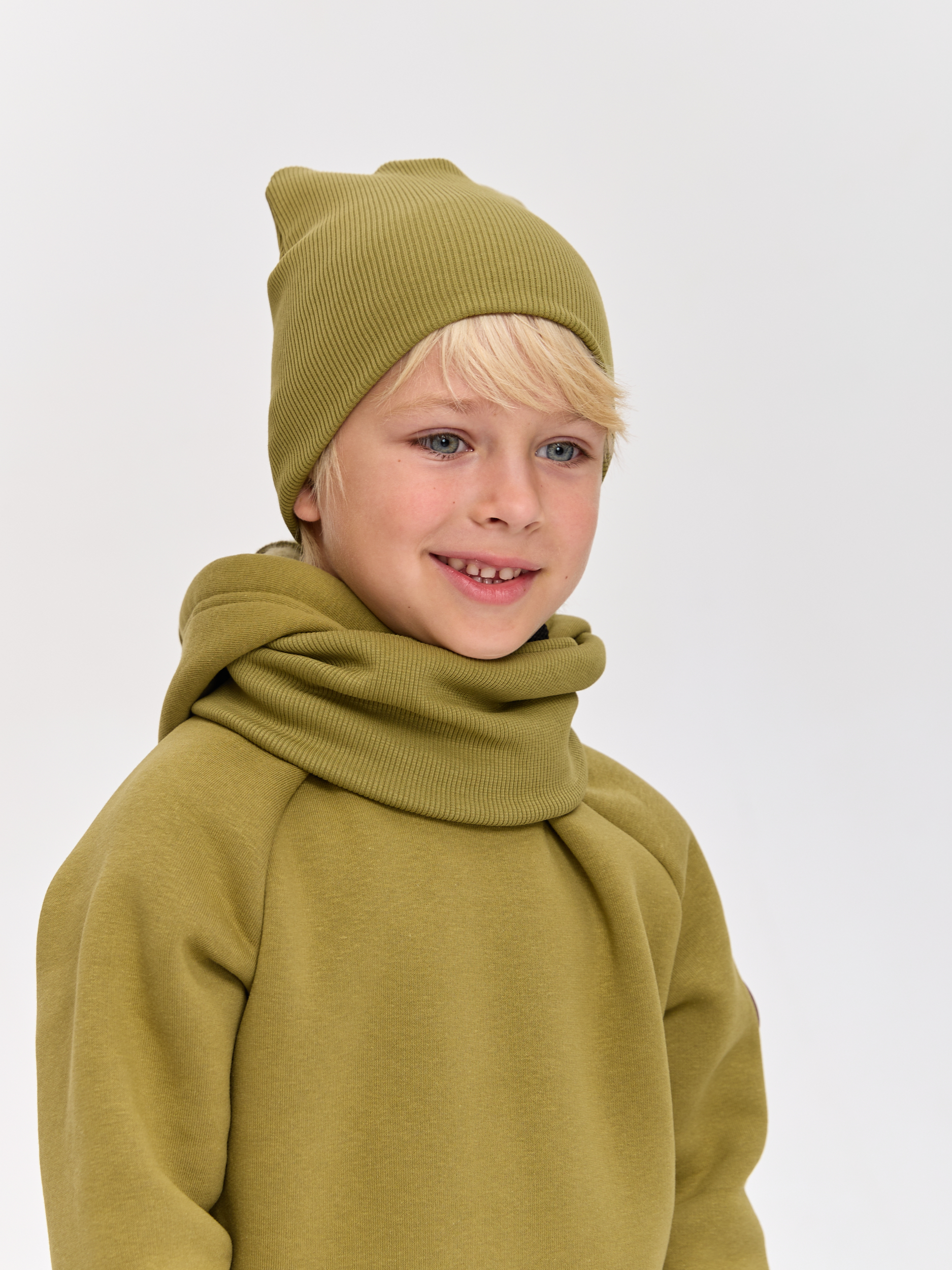 Шапка и снуд Лапушка 0258 хаки - фото 22