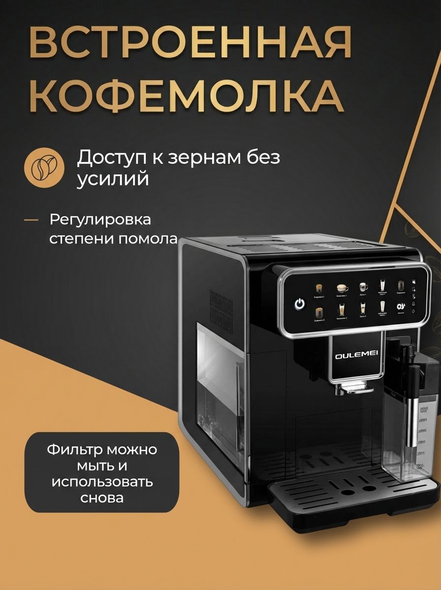 Автоматическая кофемашина 1350 Вт Oulemei OLM-KFB007 - фото 4