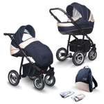 Коляска 2в1 LEO синий